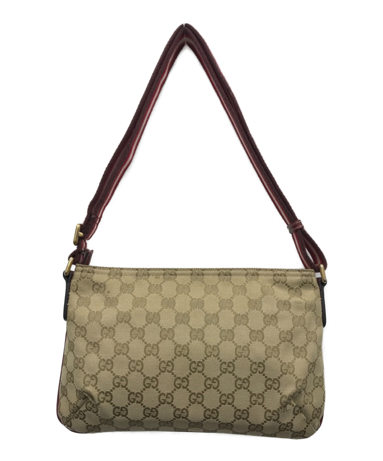 1円 GUCCI グッチ 35098 GG柄 GGキャンバス ショルダーバッグ クロス 
