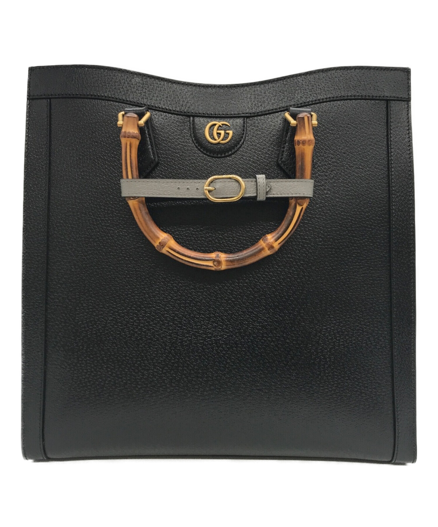 中古・古着通販】GUCCI (グッチ) ダイアナラージトートバッグ ブラック 
