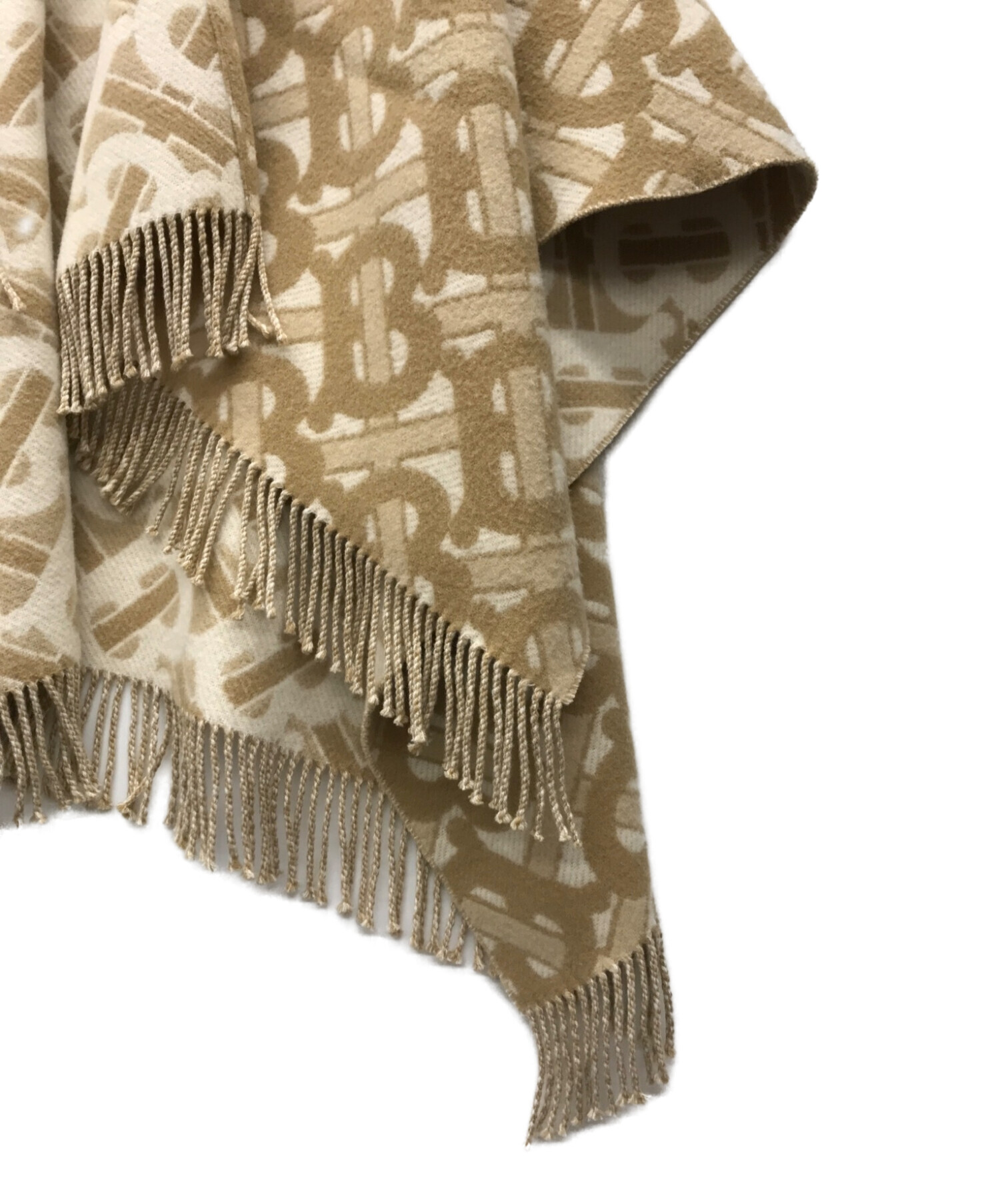 中古・古着通販】BURBERRY (バーバリー) カシミヤ混モノグラムケープ 