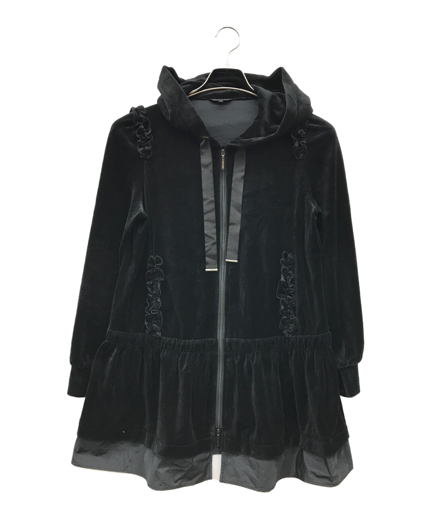 中古・古着通販】TO BE CHIC (トゥービーシック) ベロアフリルパーカー 