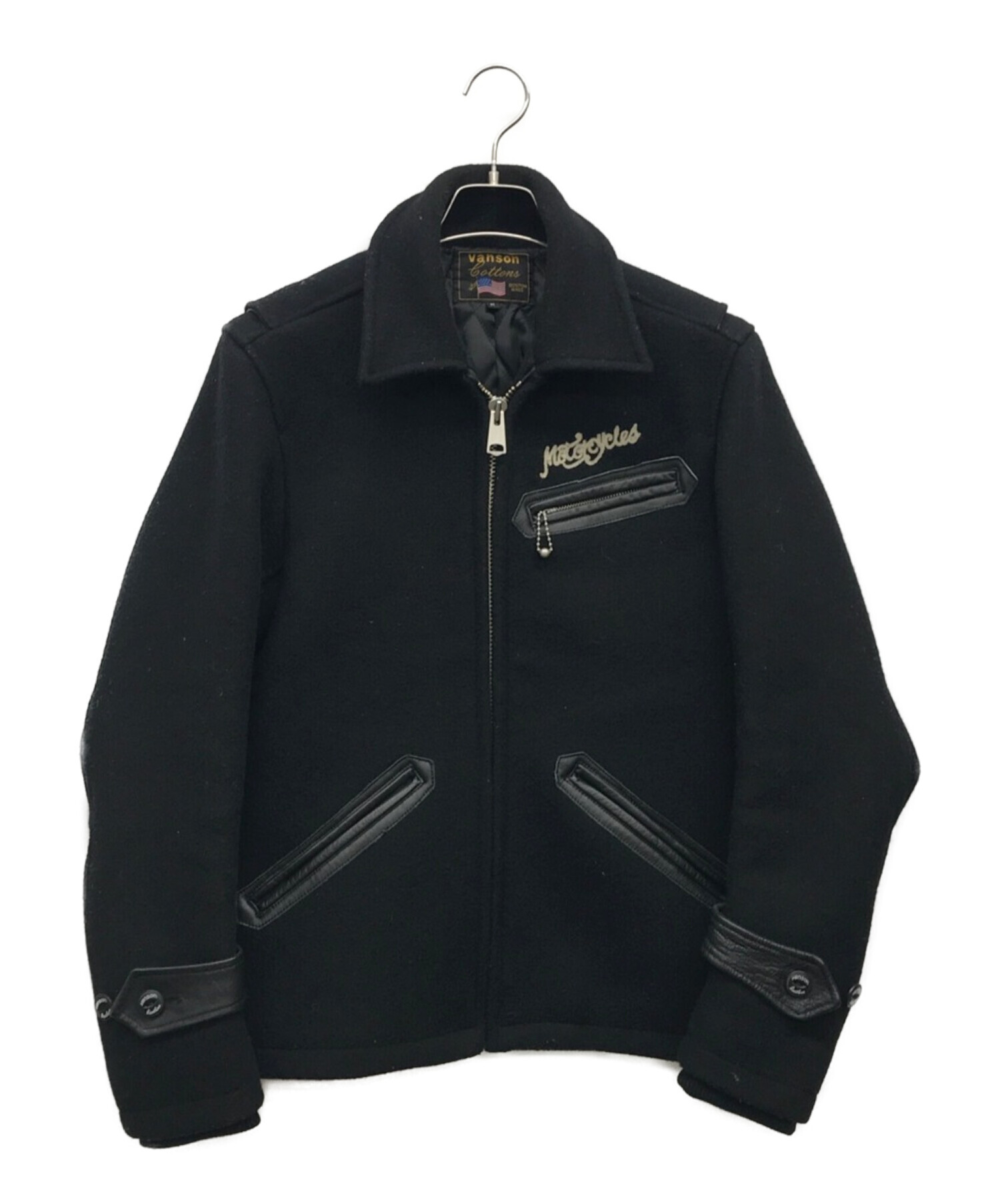 Vanson 黒ウールジャケット 中古・古着通販】VANSON (バンソン) ウールジャケット ブラック サイズ