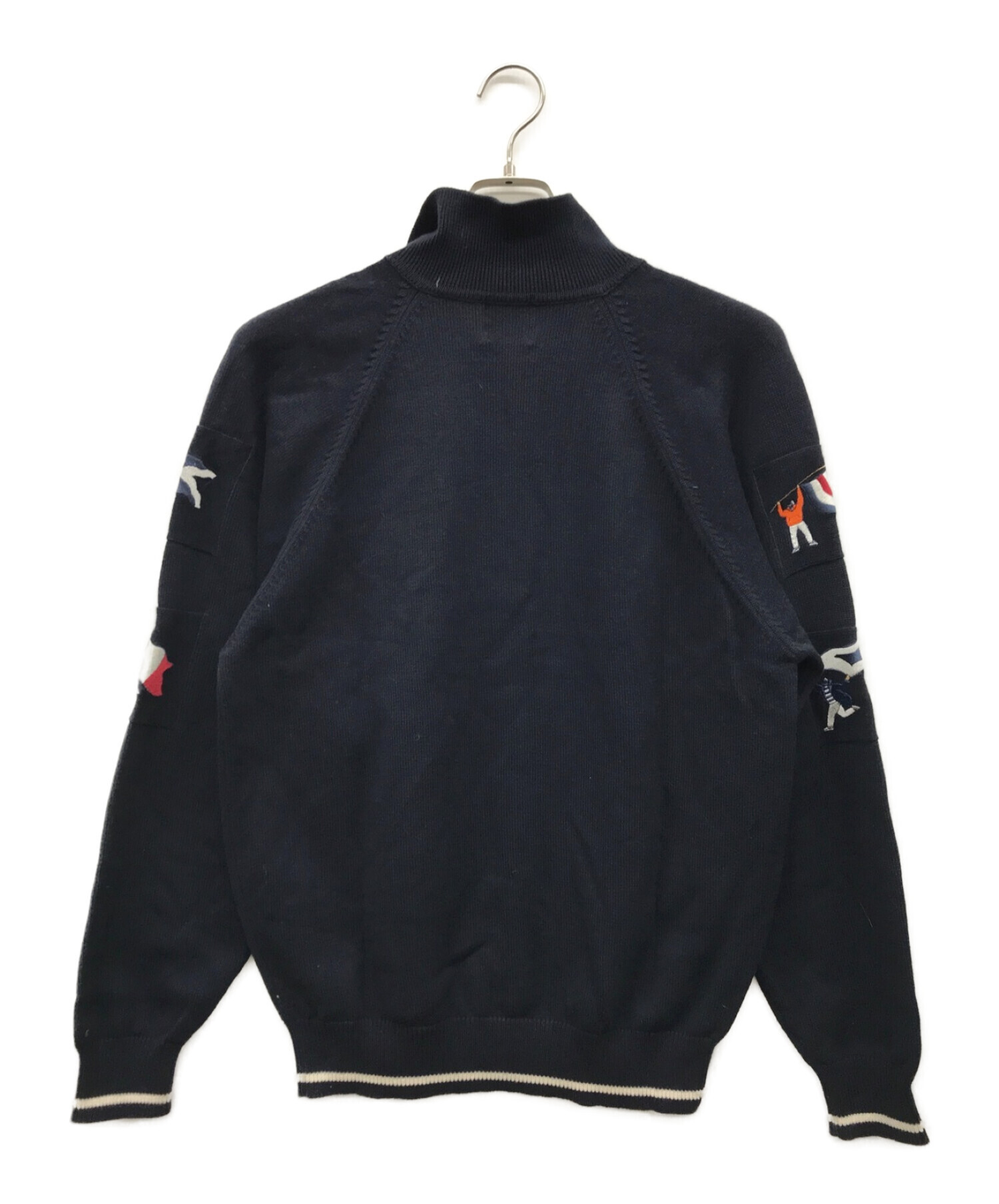 中古・古着通販】sinacova (シナコバ) ハーフジップニット ネイビー