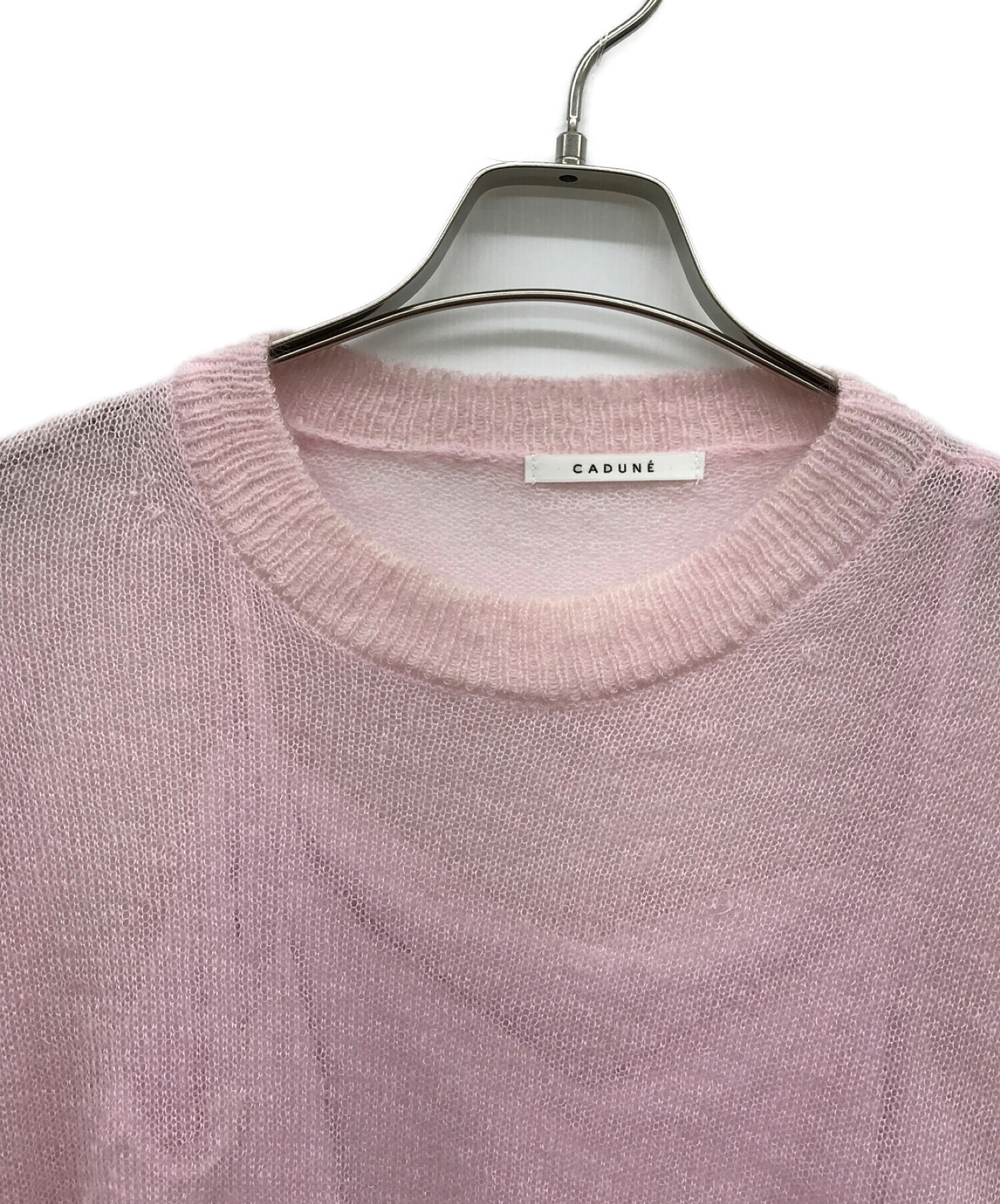 タグ付未使用♪カデュネ モヘヤ混クルーネックニット 38 ピンク 長袖 ゆったり 中古・古着通販】CADUNE (カデュネ) モヘア混ニット ピンク