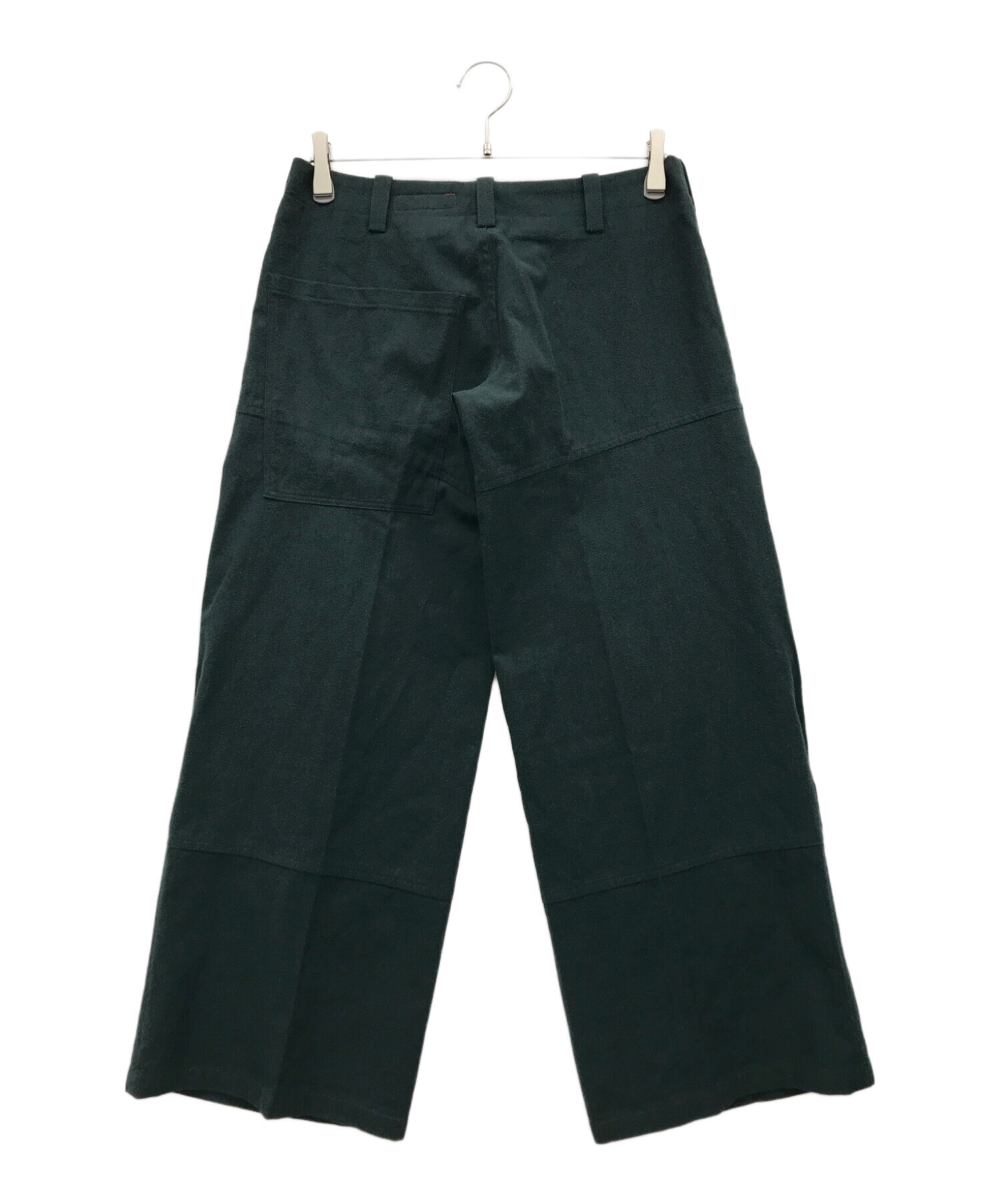 中古・古着通販】Y's (ワイズ) ウールワイドパンツ グリーン サイズ:1
