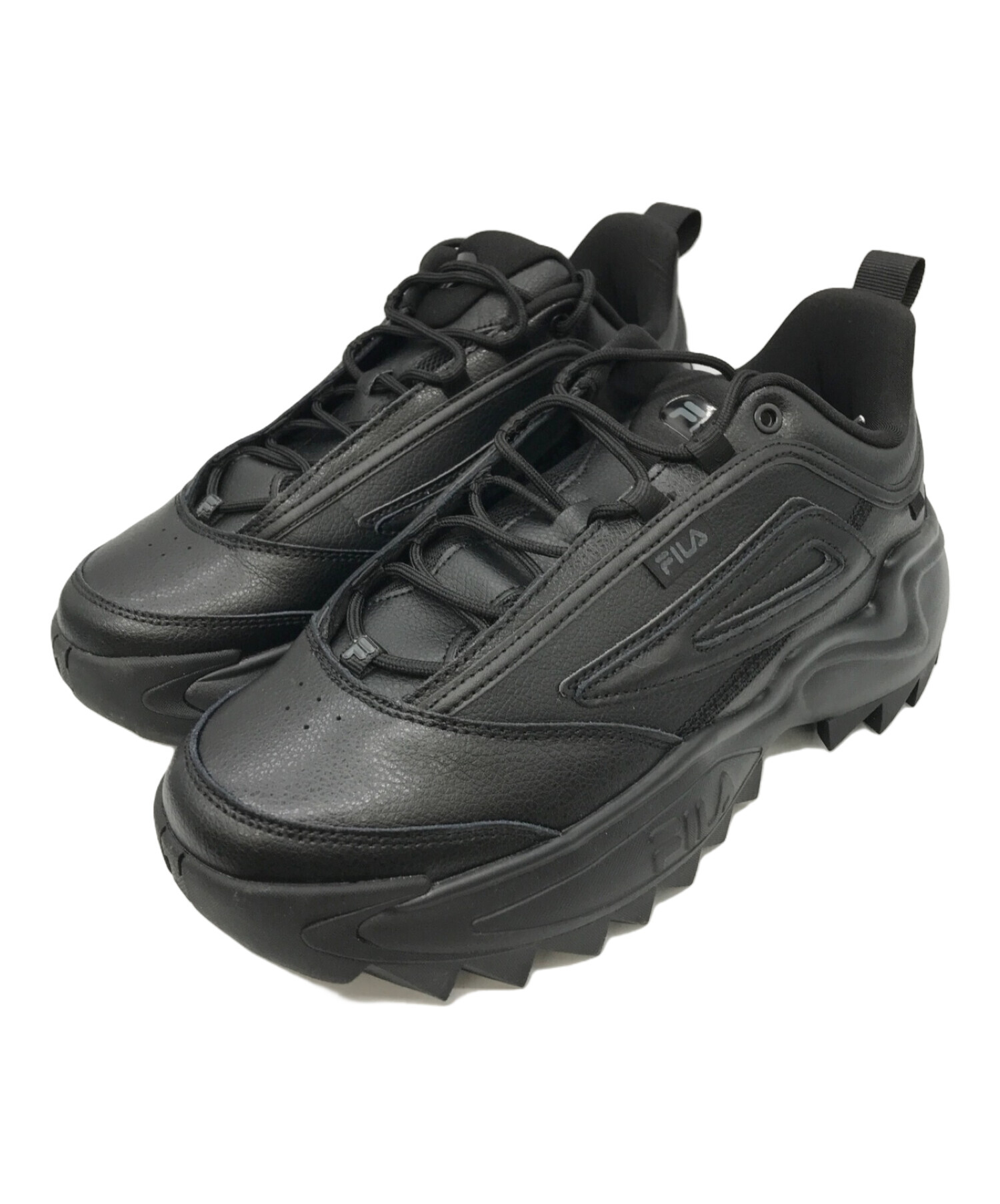 中古・古着通販】FILA (フィラ) 厚底スニーカー ブラック サイズ:US11