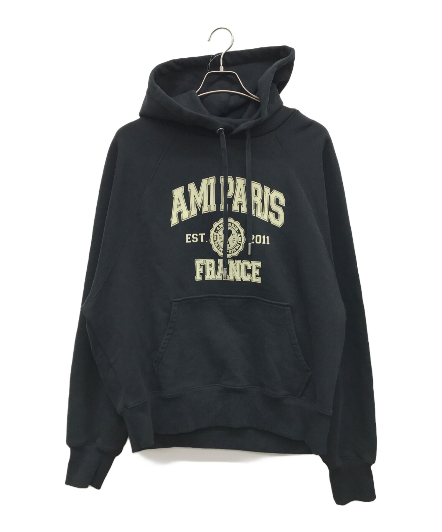 中古・古着通販】AMIPARIS (アミパリス) ラグランロゴプリントパーカー 