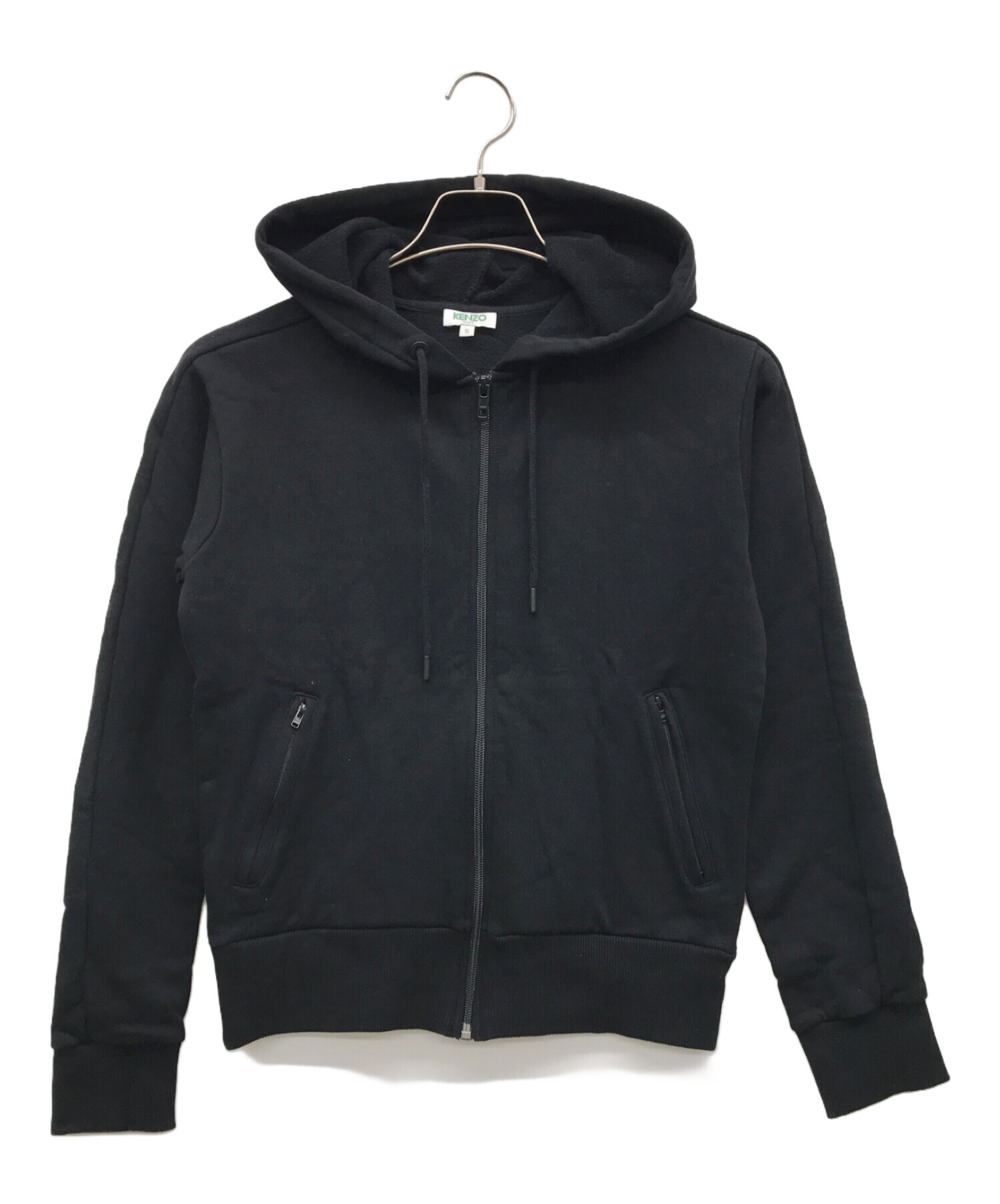 美品 KENZO ケンゾー 総刺繍ロゴ ダブルジップ ブルゾン L ブラック 黒 美品 KENZO ケンゾー 総刺繍ロゴ ダブルジップ ブルゾン L