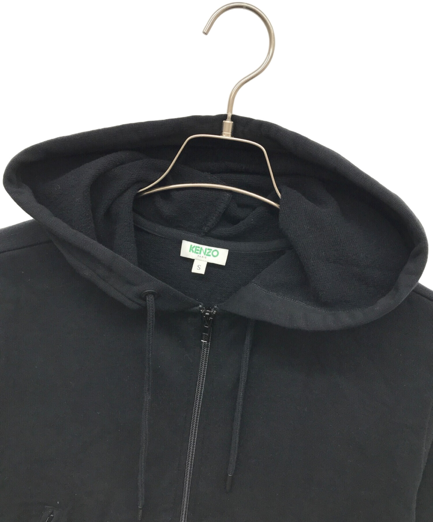 中古・古着通販】KENZO (ケンゾー) ロゴジップパーカー ブラック