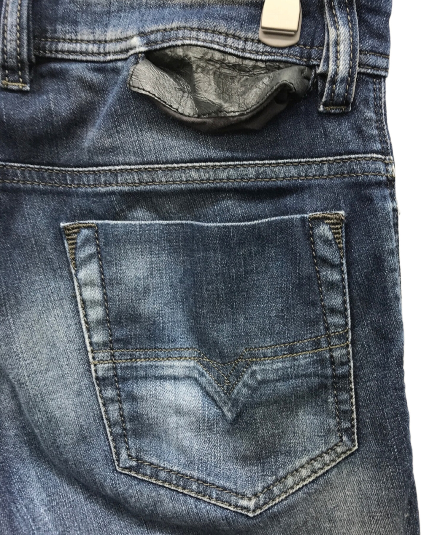 中古・古着通販】DIESEL (ディーゼル) ダメージデニムパンツ