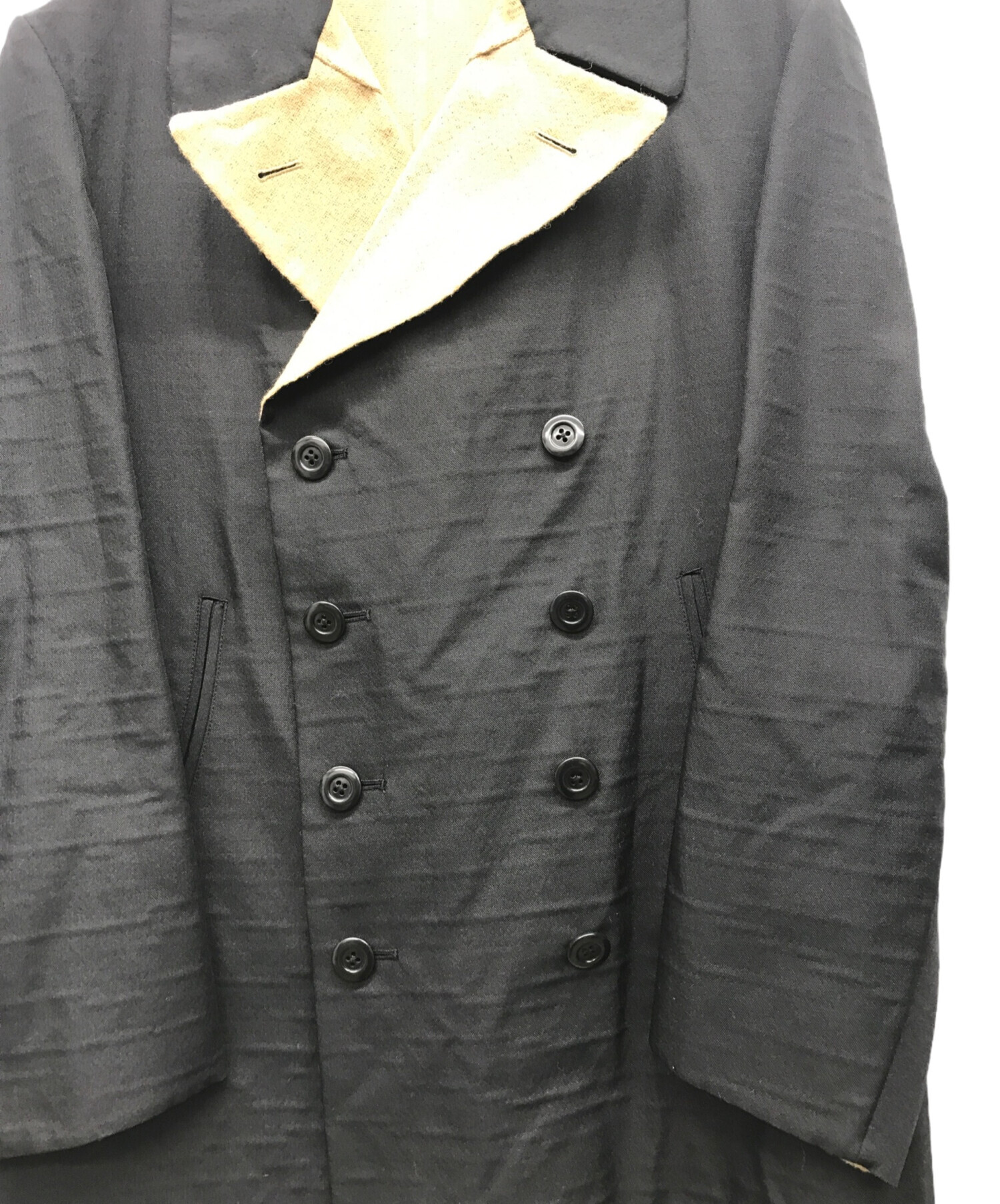 ワイズ(Y's) フォーメン Pコート(ブラック)