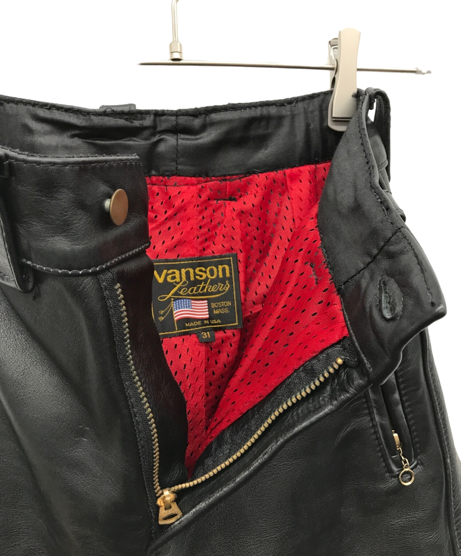 中古・古着通販】VANSON (バンソン) バイカーパンツ ブラック サイズ