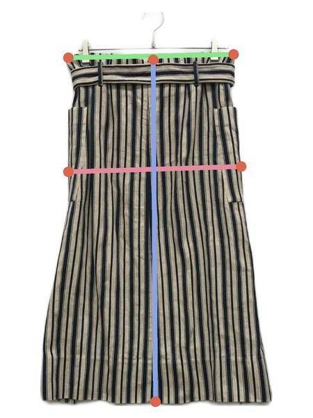 中古・古着通販】EBURE (エブール) リネン混ストライプスカート 