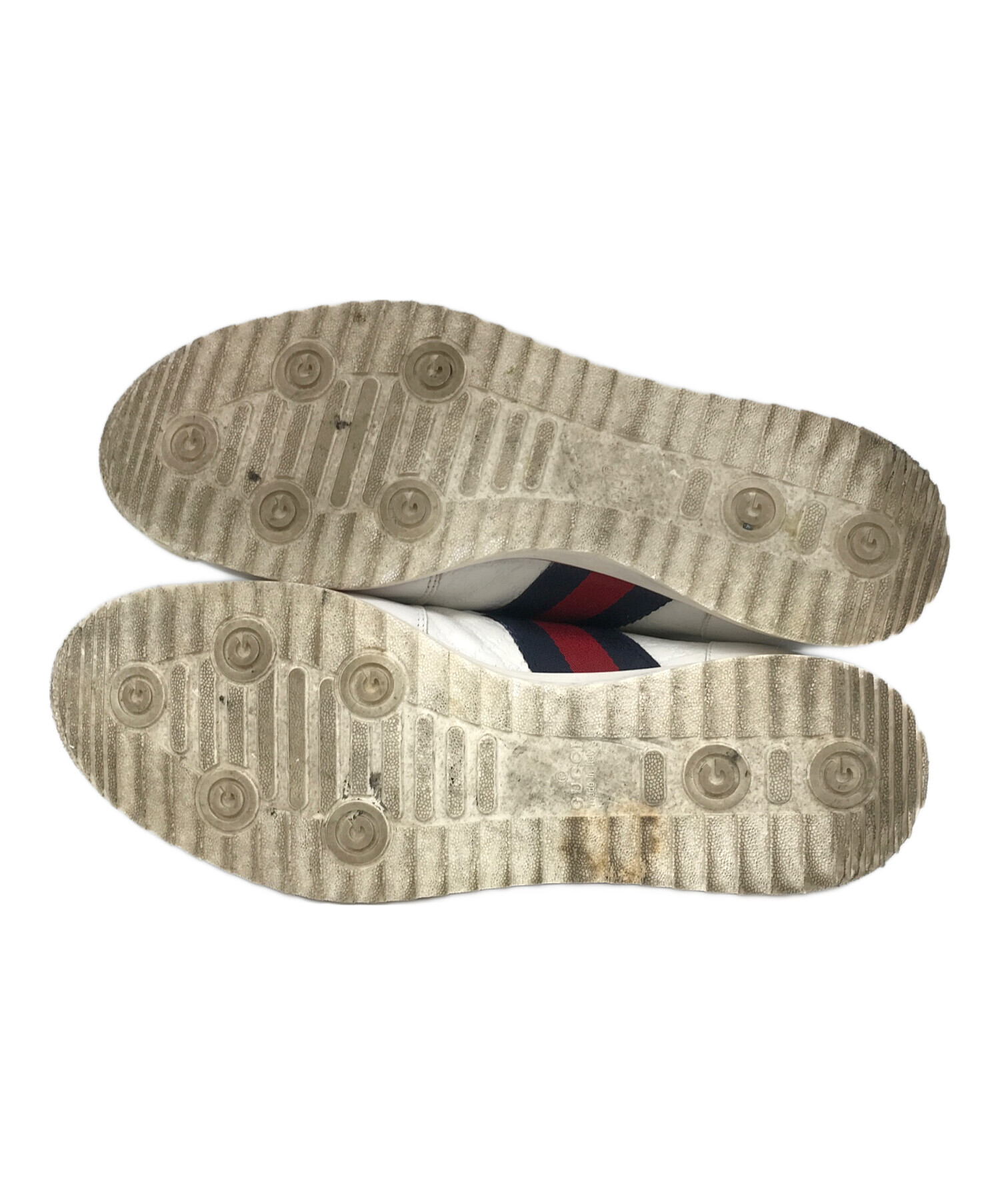 マリア　GUCCI　ジャーマントレーナー　スニーカー　8 中古・古着通販】GUCCI (グッチ) レザースニーカー ホワイト サイズ:8