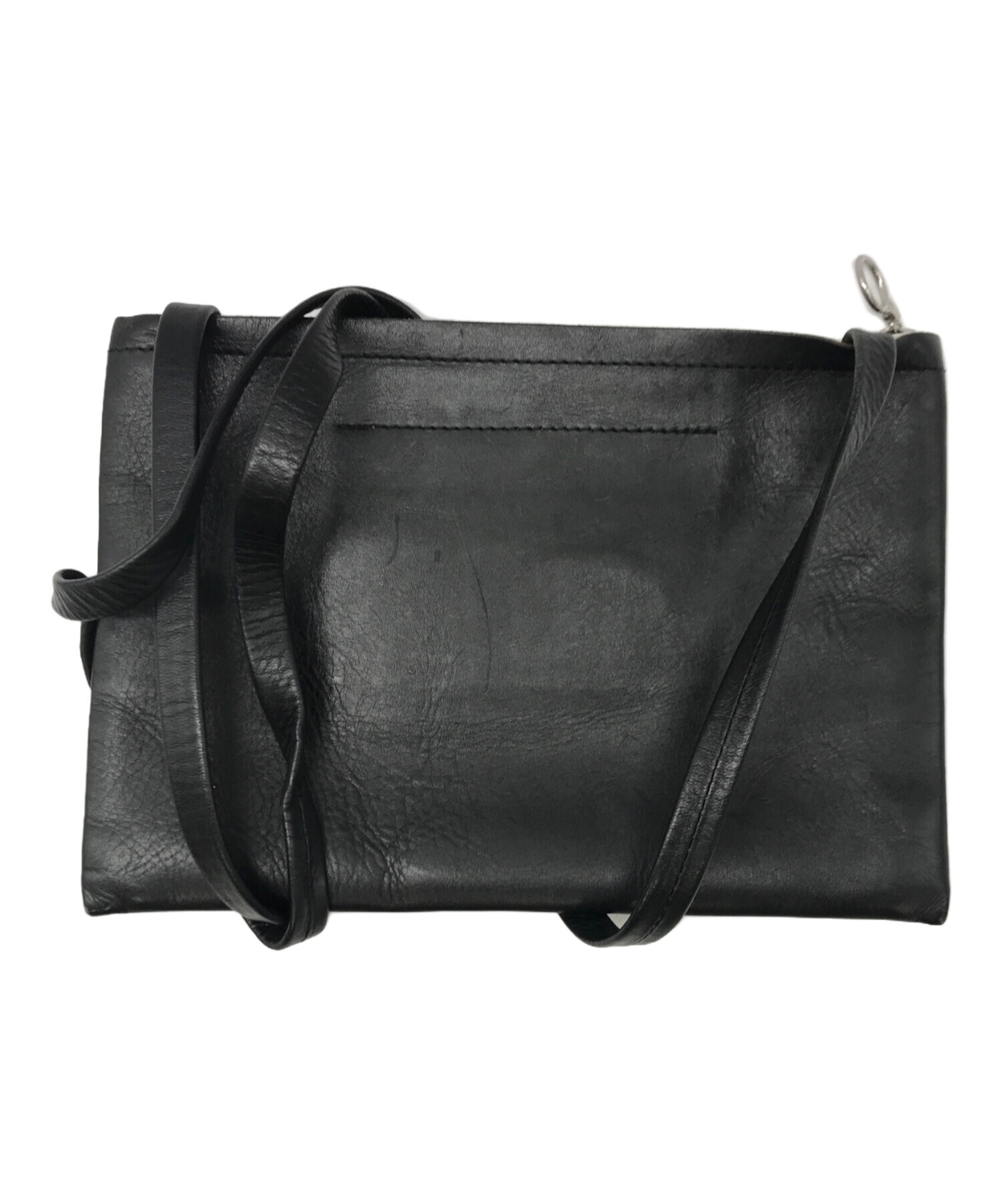 Aeta アエタ黒レザーショルダーバッグ