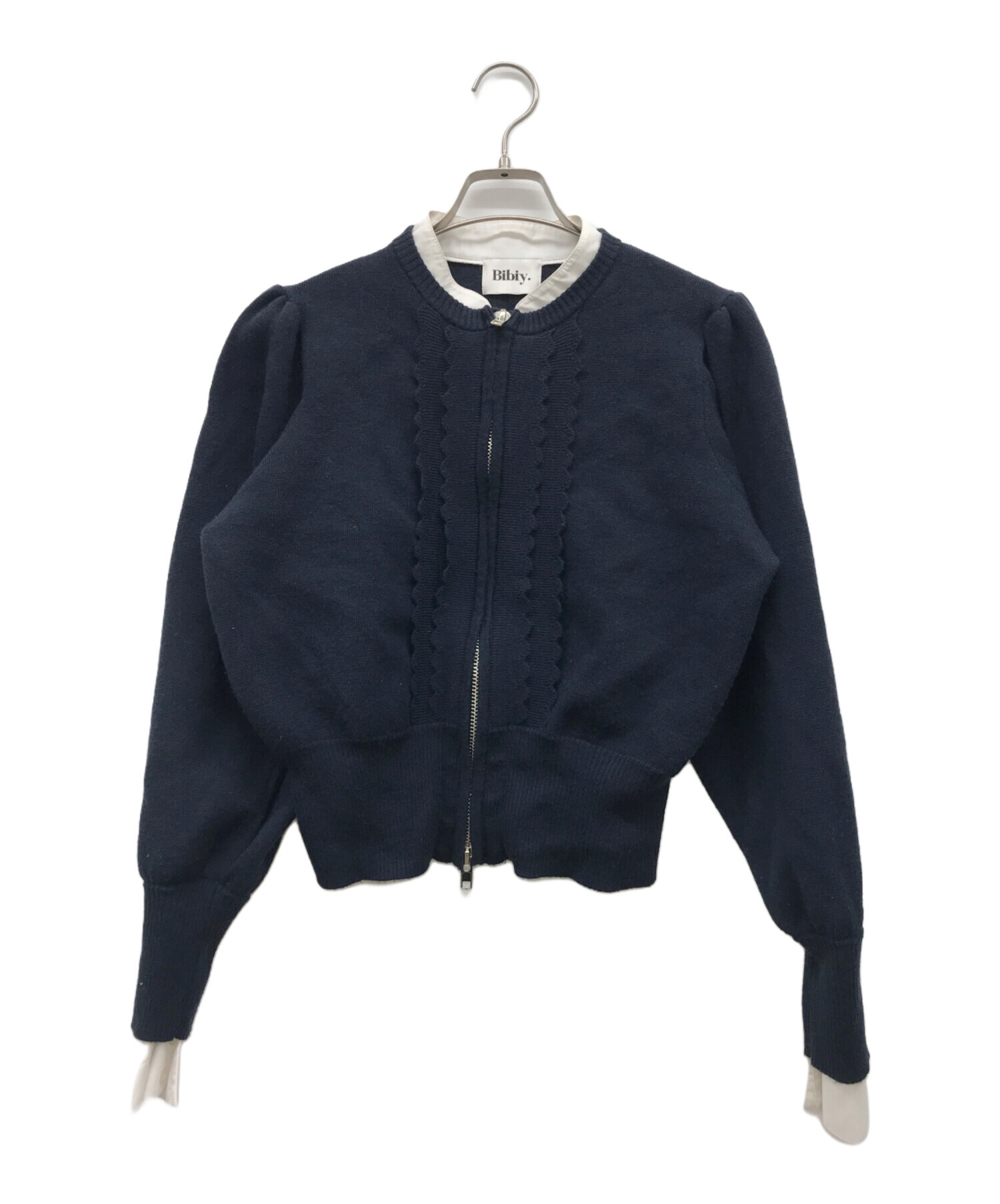 中古・古着通販】Bibiy. (ビビィ) ニットジャケット ネイビー サイズ:F