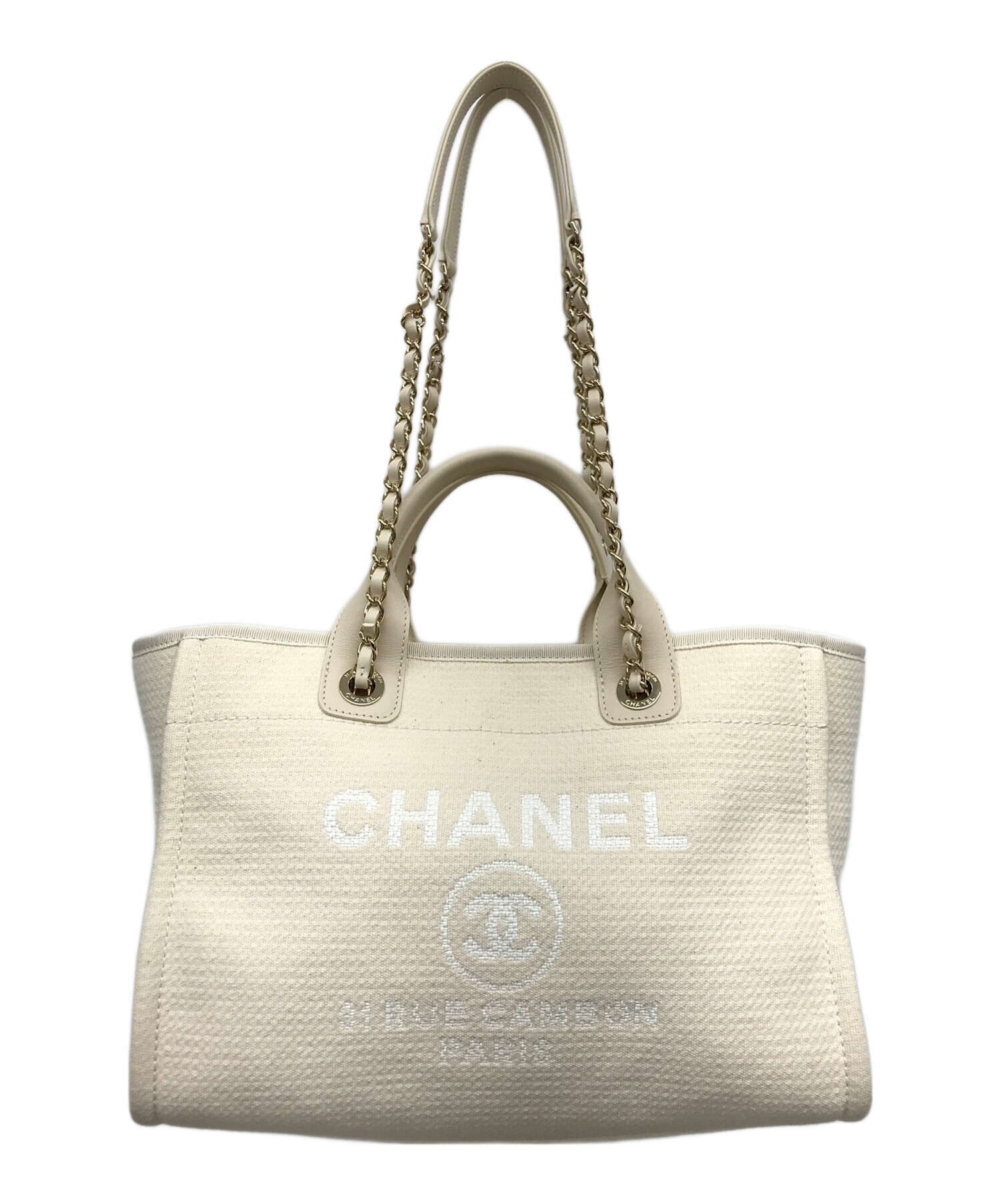 中古・古着通販】CHANEL (シャネル) ドーヴィルトートバッグ 