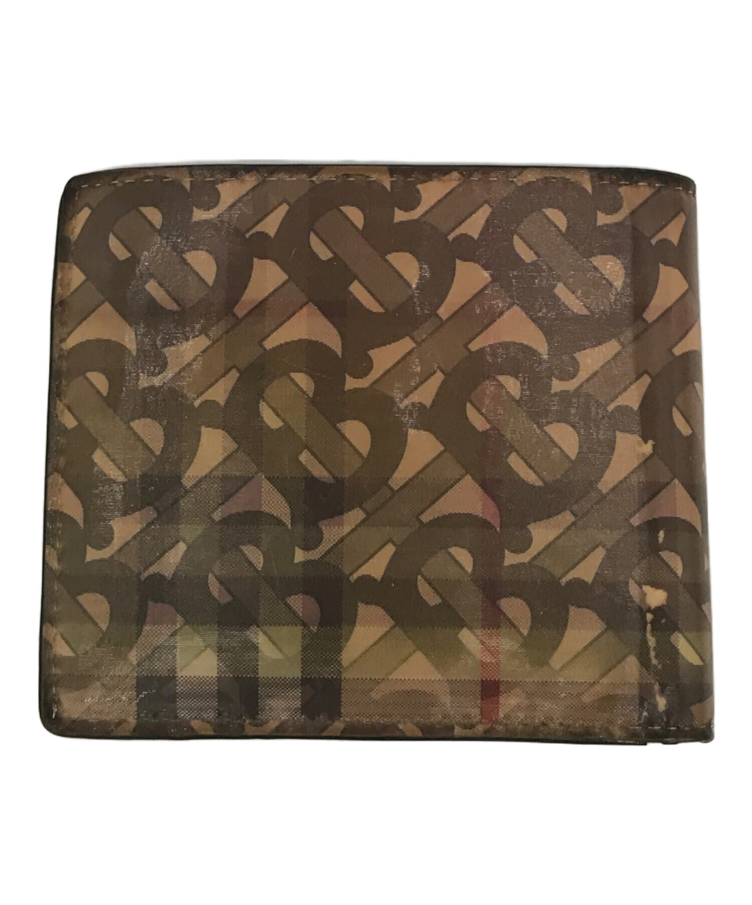 中古・古着通販】BURBERRY (バーバリー) 2つ折り財布 ベージュ 