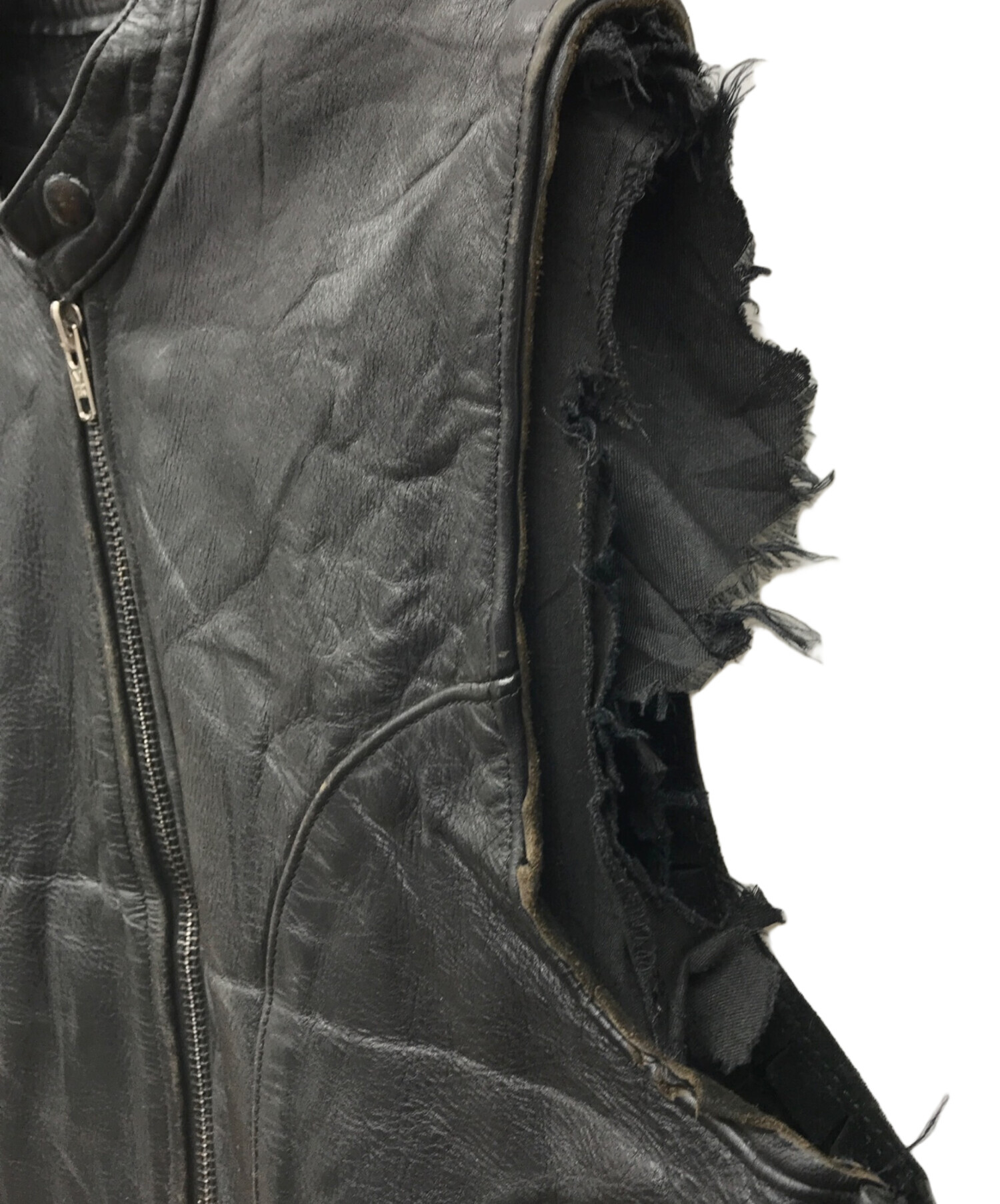 vanson レザー ベスト 38 フレイムデザイン vanson レザー ベスト サイズ38 黒 - メルカリ