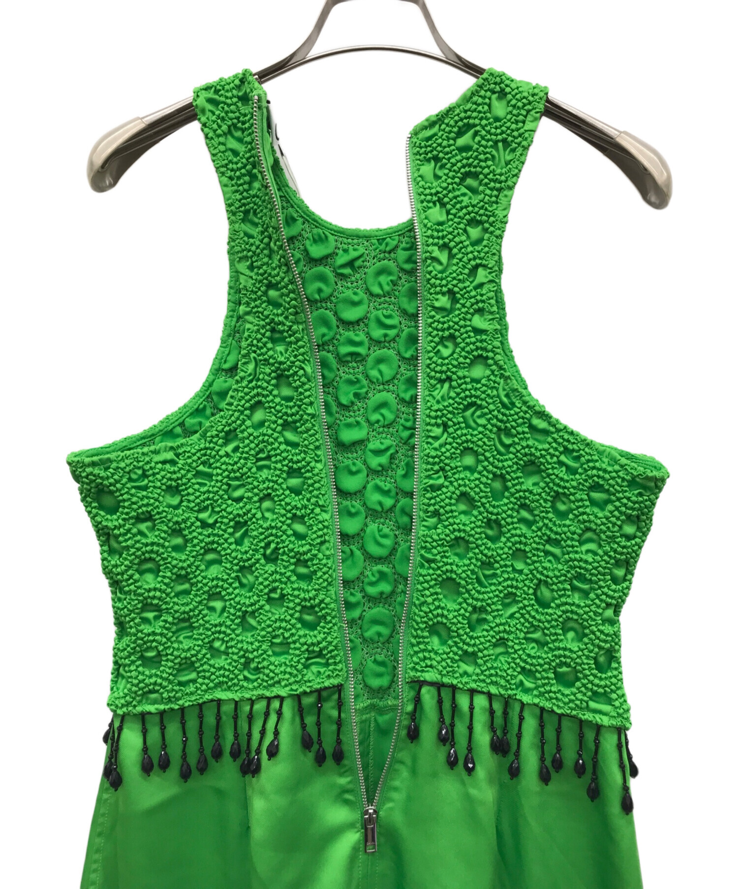 中古・古着通販】GANNI (ガニー) ノースリーブワンピース グリーン