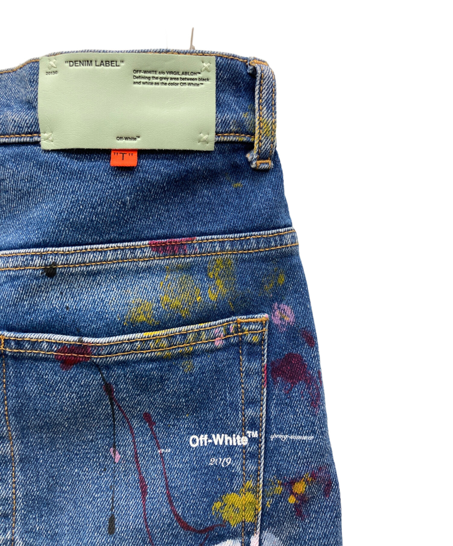 中古・古着通販】OFFWHITE (オフホワイト) ペイントスキニーデニム 