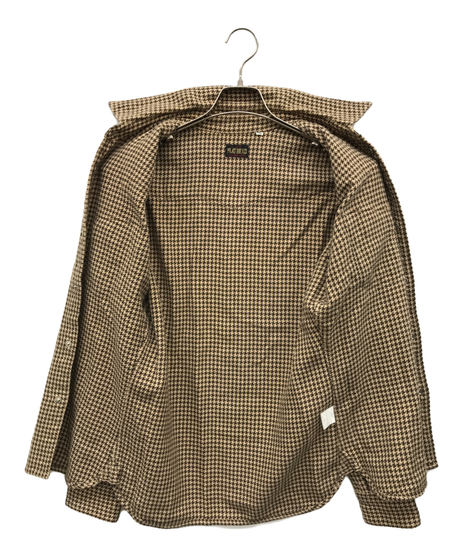 中古・古着通販】FLAT HEAD (フラット ヘッド) 千鳥柄長袖シャツ