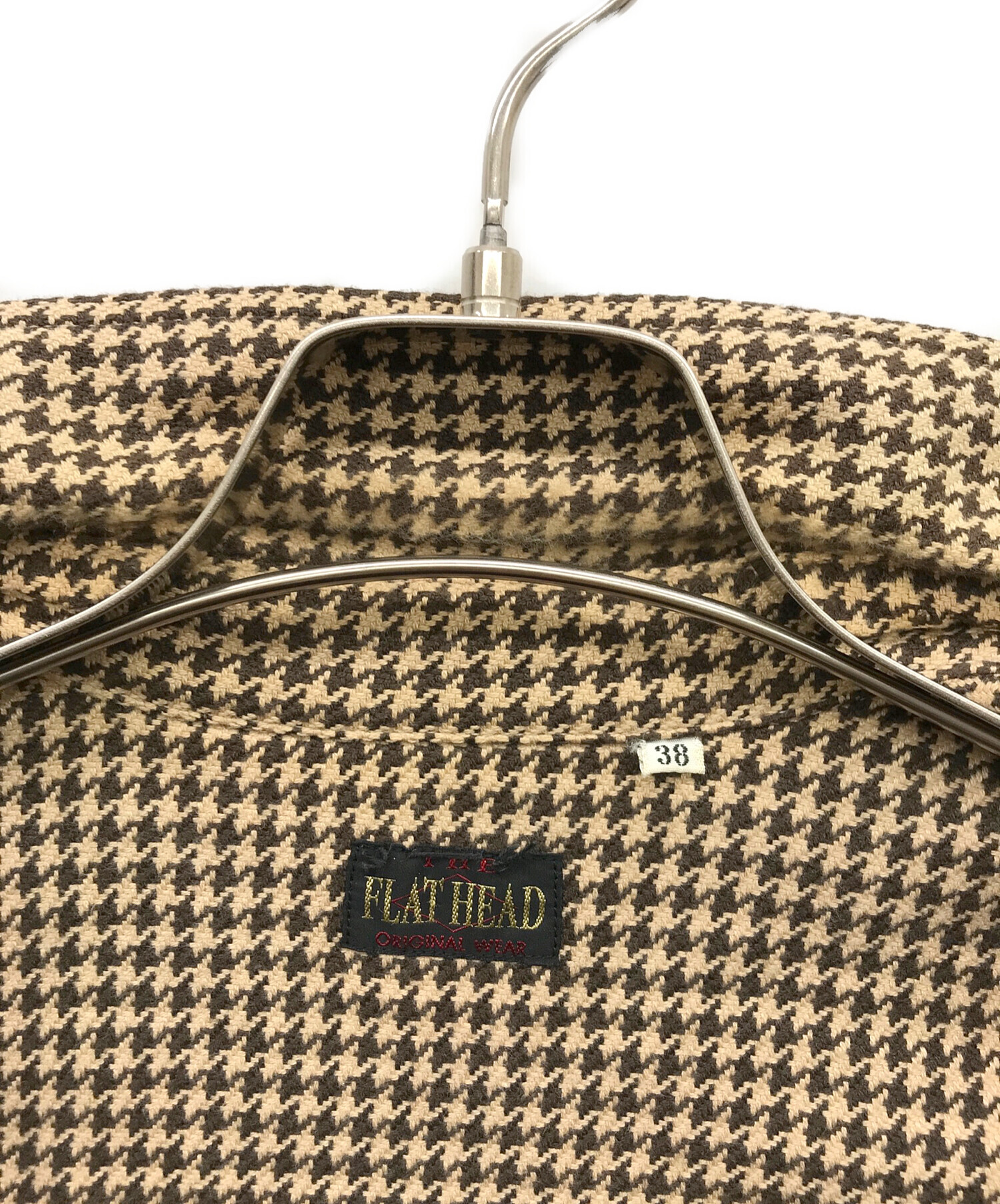 中古・古着通販】FLAT HEAD (フラット ヘッド) 千鳥柄長袖シャツ