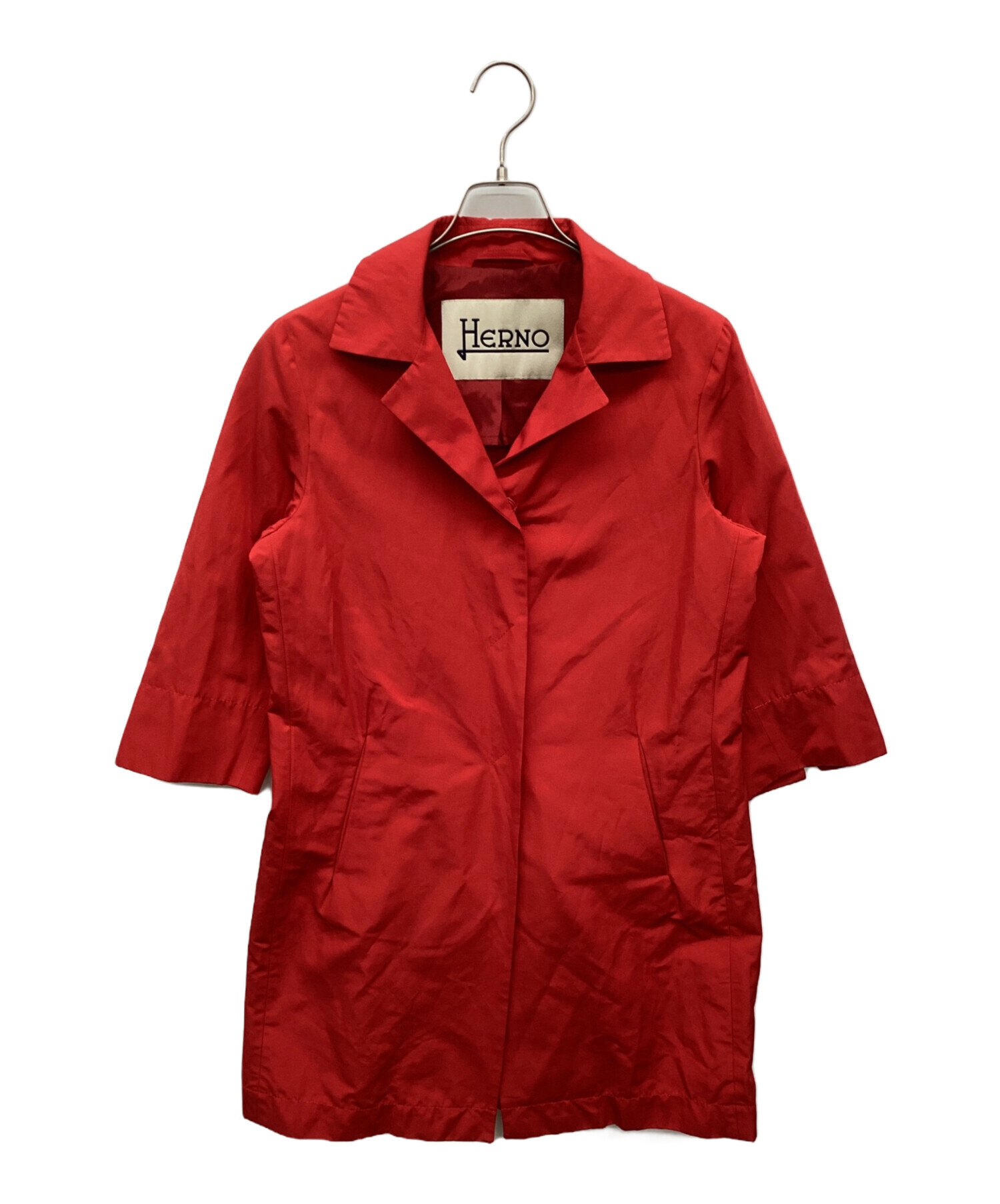 中古・古着通販】HERNO (ヘルノ) スプリングコート レッド サイズ:44