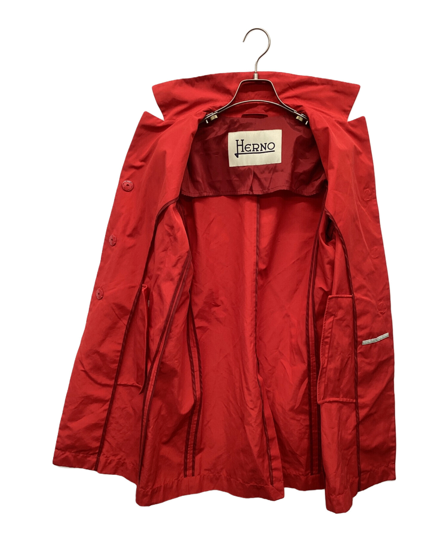 美品】ヘルノ HERNOフーデッド スプリングコート 雑誌ECLAT掲載 ヘルノ
