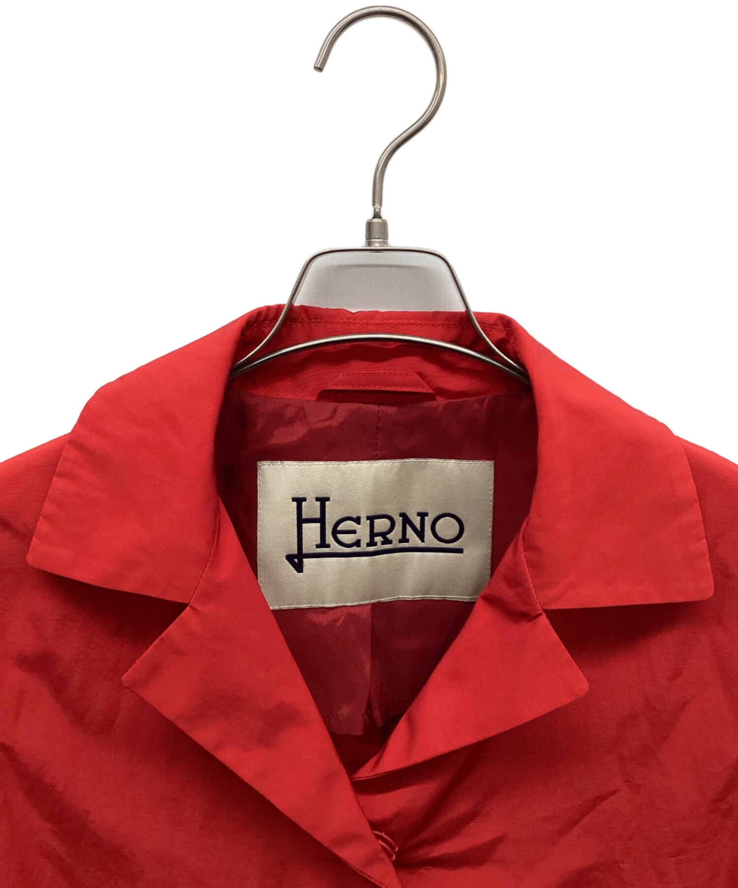 中古・古着通販】HERNO (ヘルノ) スプリングコート レッド サイズ:44