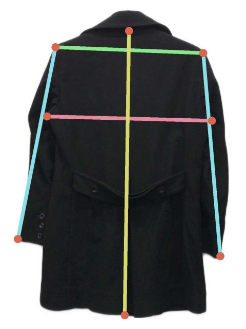 中古・古着通販】GUCCI (グッチ) ウールPコート ブラック サイズ:46