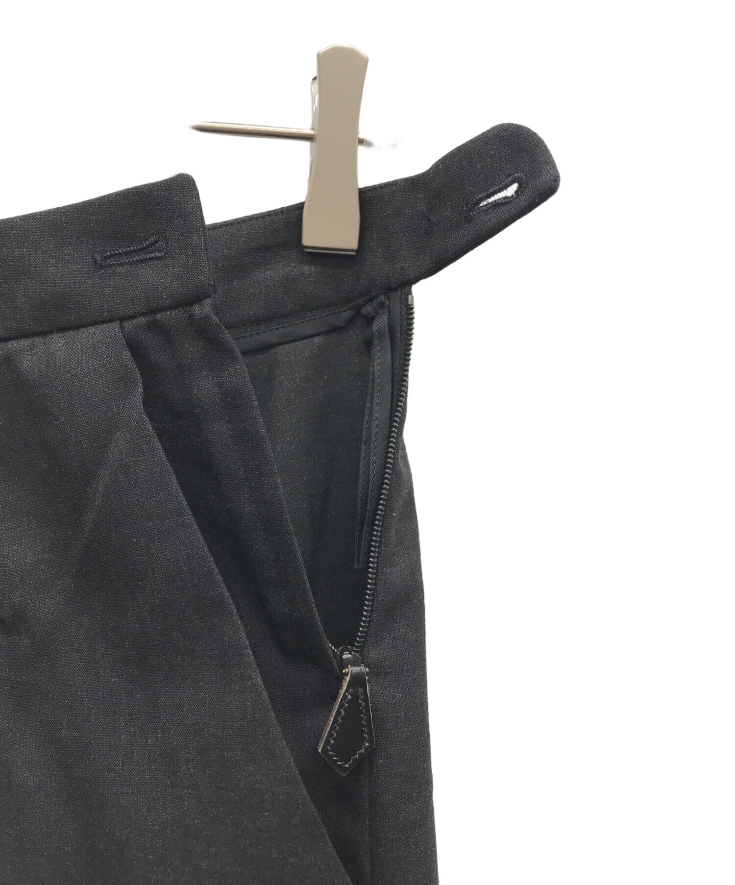 中古・古着通販】HERMES (エルメス) センタープレスパンツ グレー