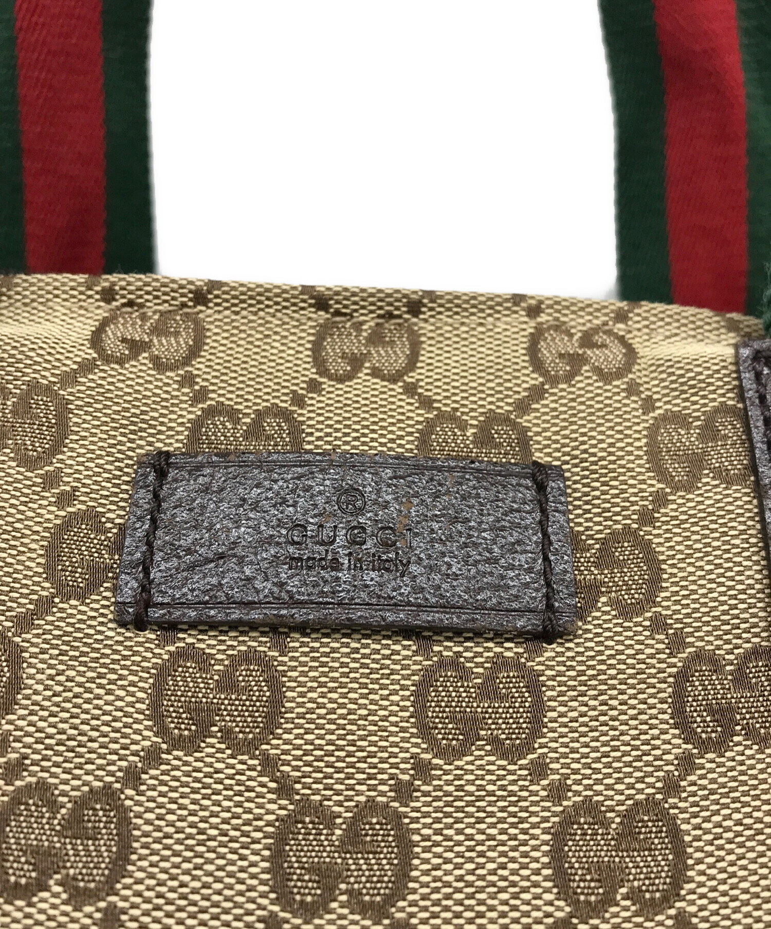 中古・古着通販】GUCCI (グッチ) GGキャンバストートバッグ ベージュ