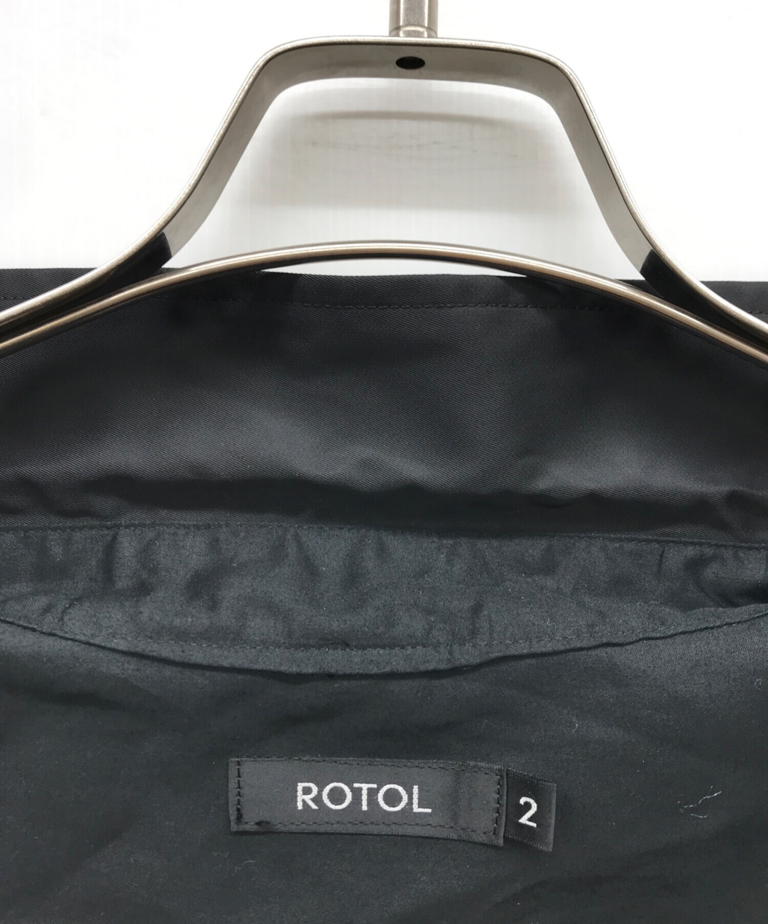 中古・古着通販】ROTOL (ロトル) SNAP BUTTON NYLON SHIRT ブラック