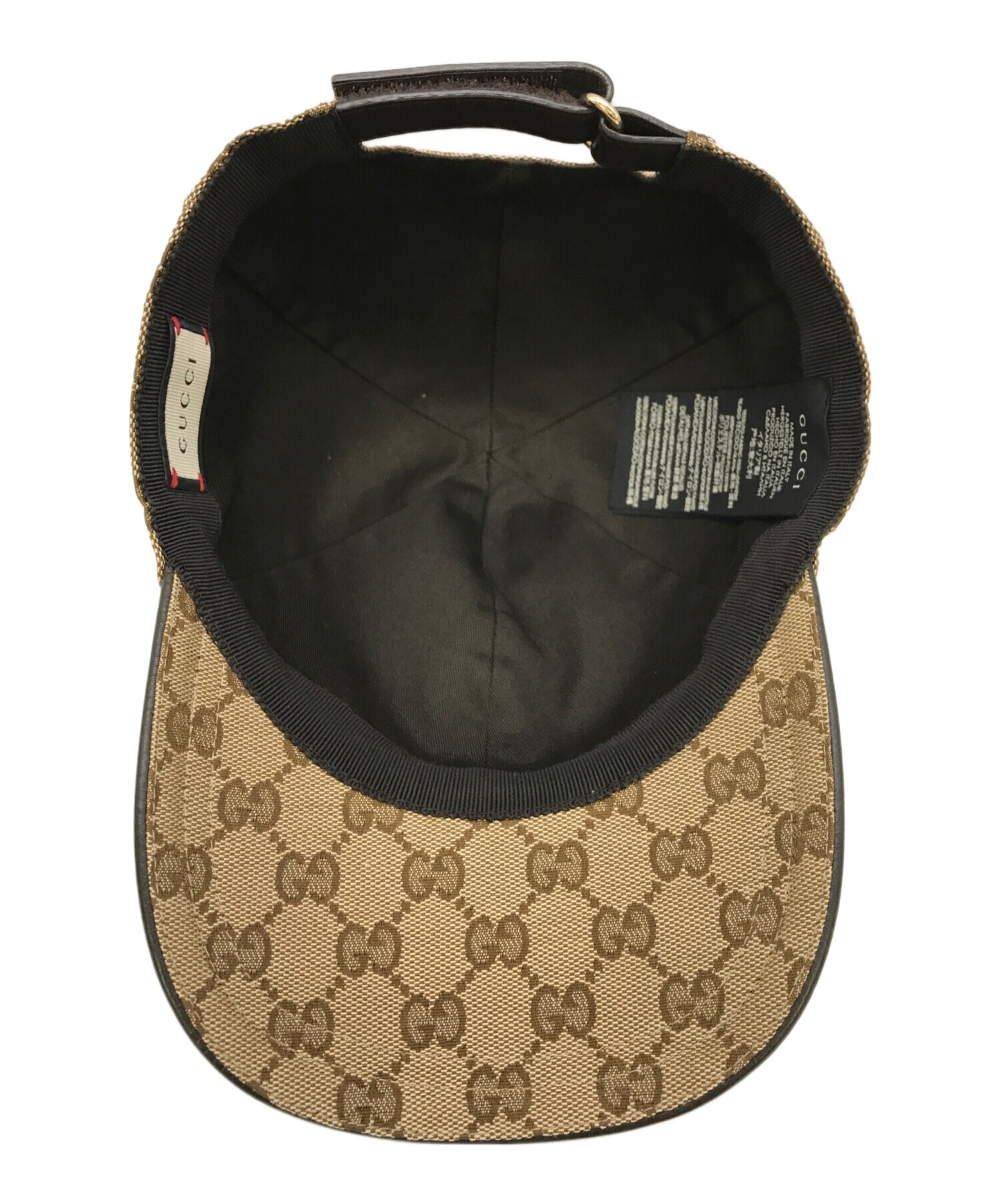 中古・古着通販】GUCCI (グッチ) キャップ ベージュ サイズ:XS 56
