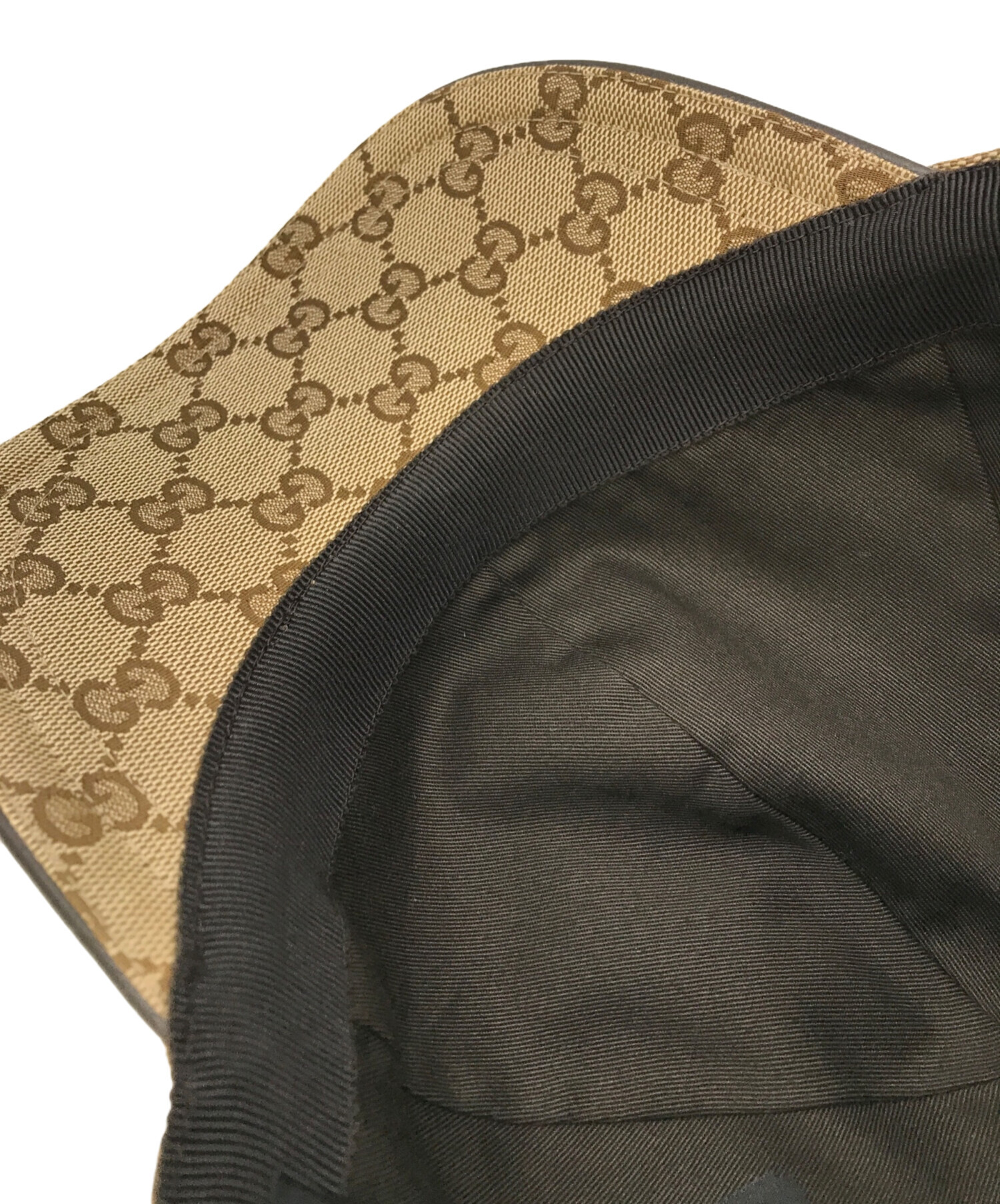 中古・古着通販】GUCCI (グッチ) キャップ ベージュ サイズ:XS 56