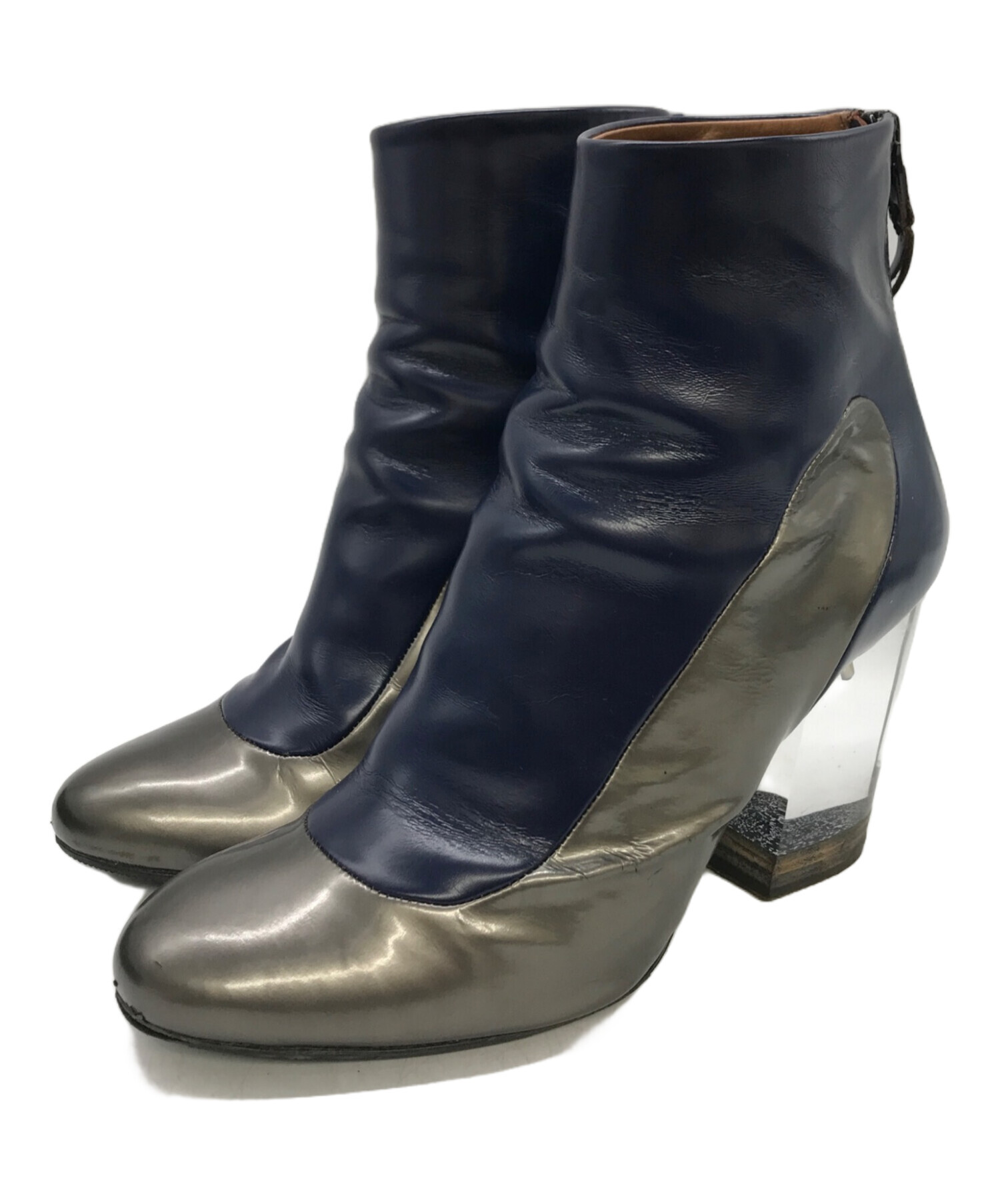 プレミアータ（PREMIATA） イタリア製ブーツ 青 UK7 中古・古着通販】PREMIATA (プレミアータ) クリアヒールブーツ