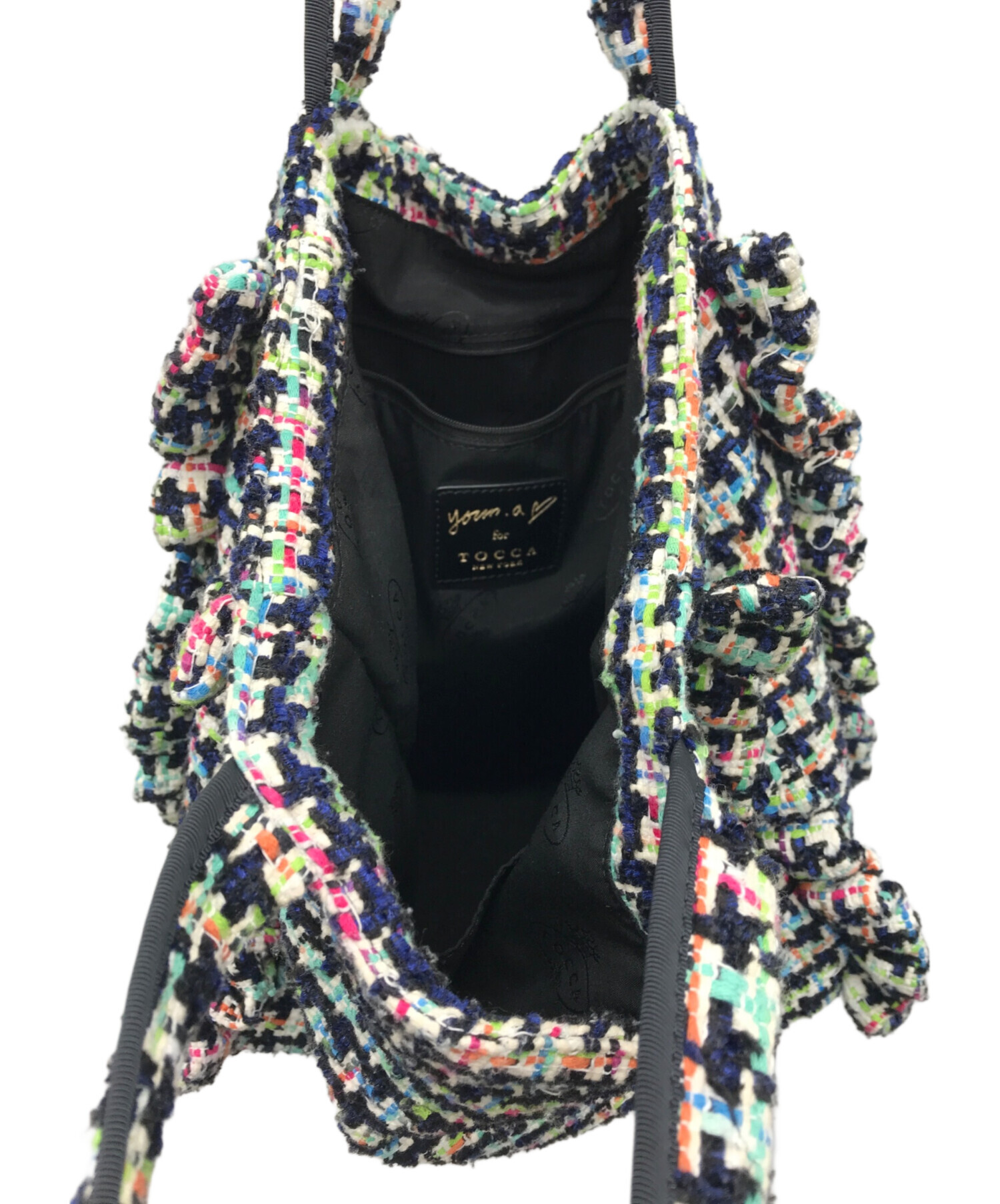 中古・古着通販】TOCCA (トッカ) ツイードトートバッグ グリーン