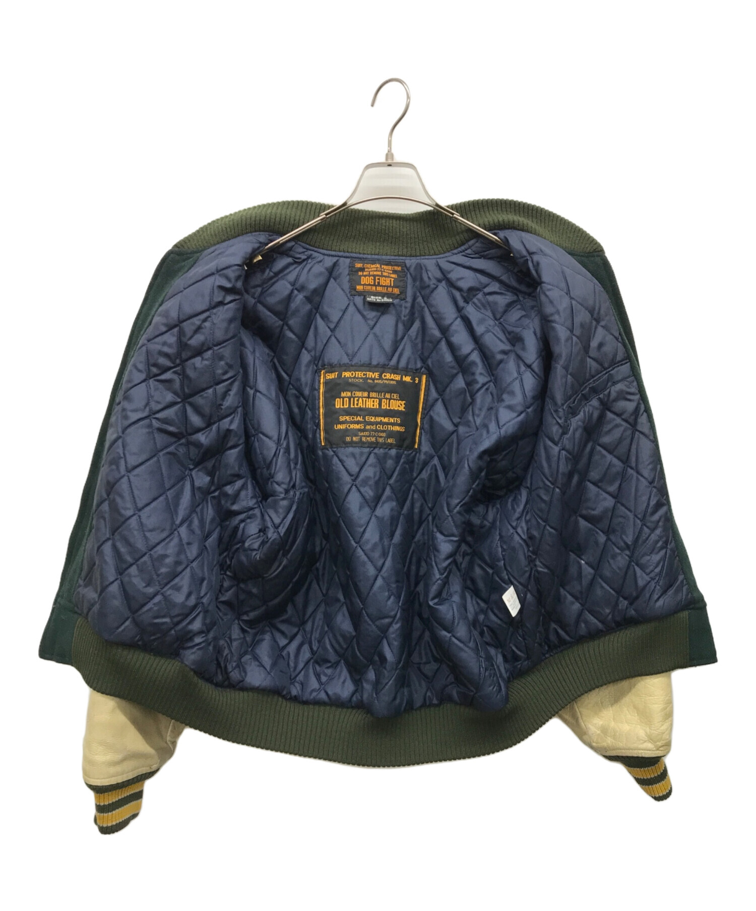 中古・古着通販】DOG FIGHT (ドッグファイト) スタジャン 黄緑 サイズ