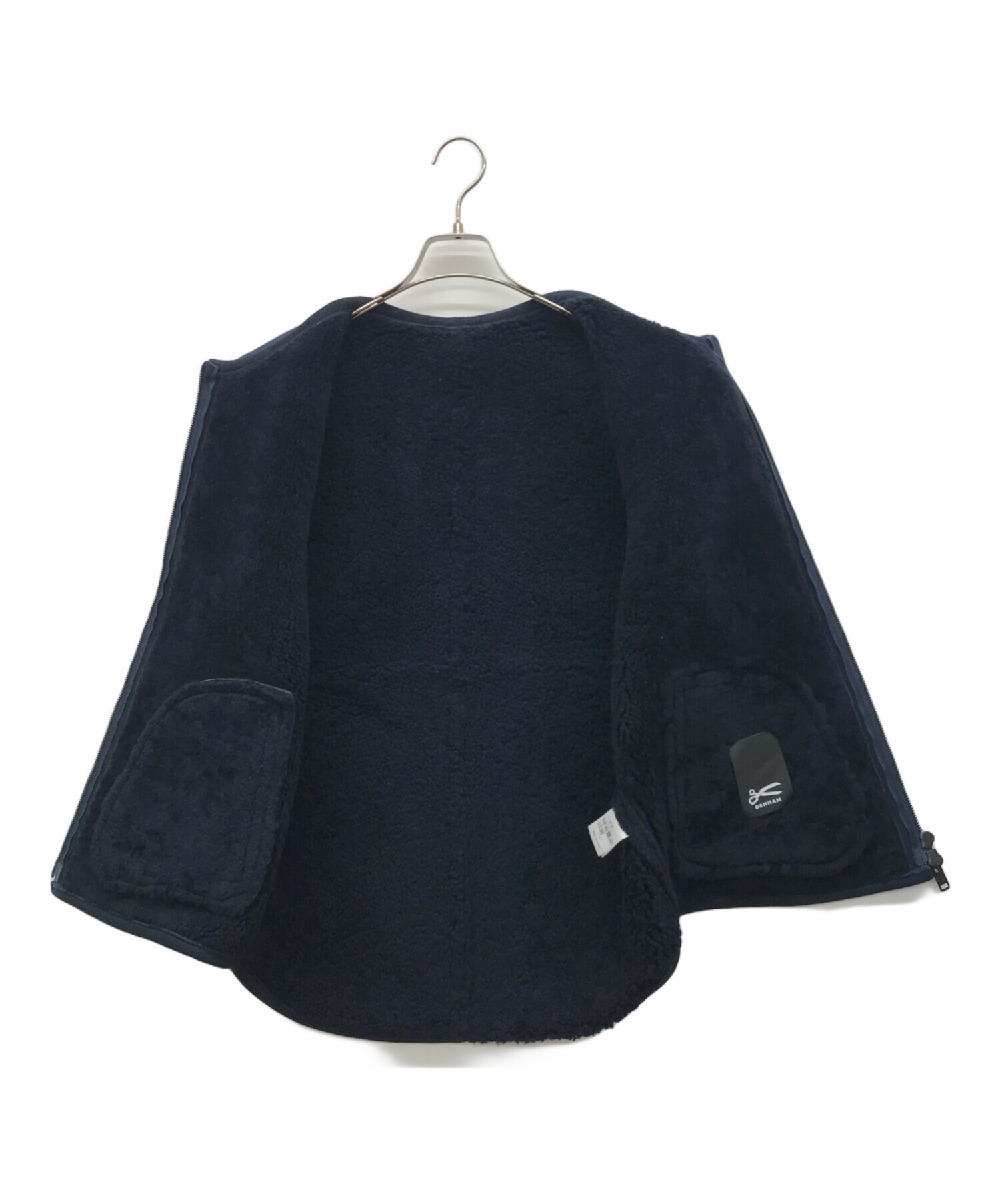 中古・古着通販】Denham (デンハム) ムートンベスト ネイビー サイズ:X