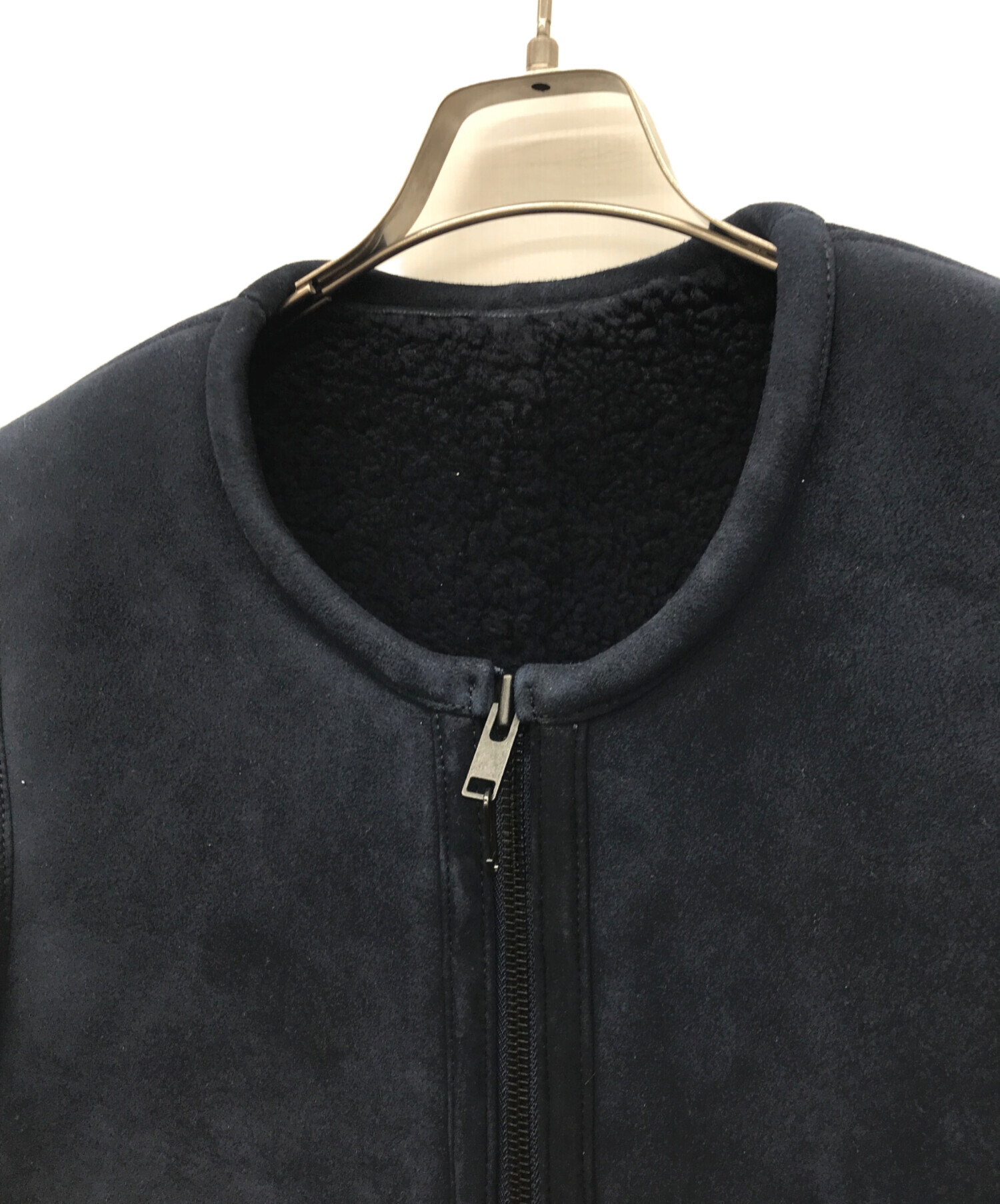 中古・古着通販】Denham (デンハム) ムートンベスト ネイビー サイズ:X