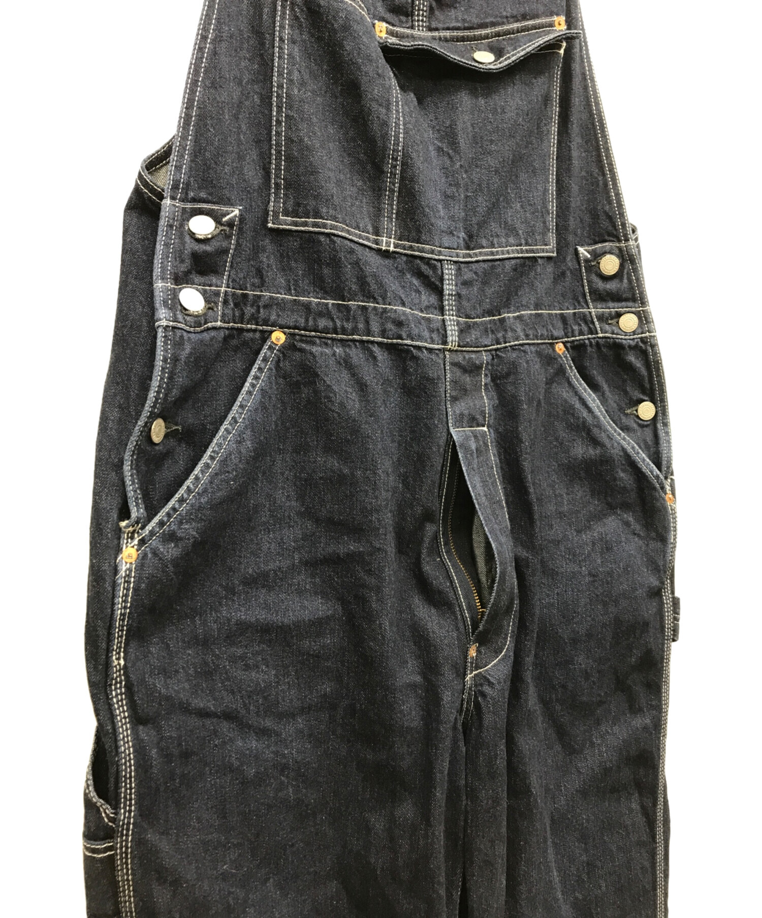 桃太郎ジーンズ　オーバーオール　M （L相当） 中古・古着通販】MOMOTARO JEANS (桃太郎ジーンズ) デニム