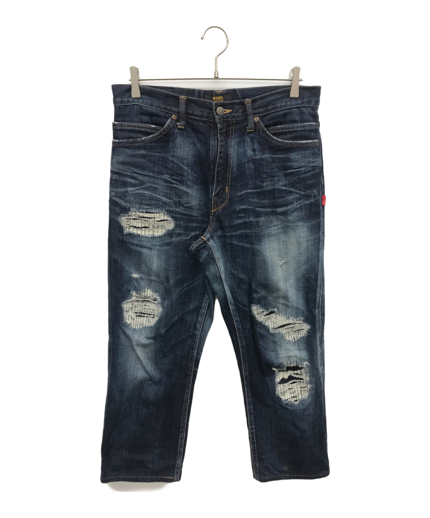 中古・古着通販】WTAPS (ダブルタップス) リペア加工デニムパンツ