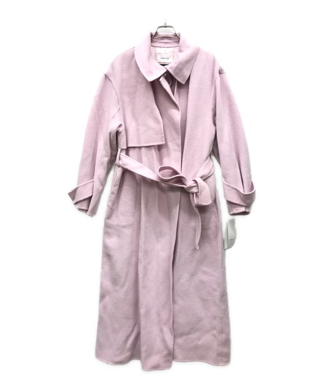美品】FRAY I.D ピンク ウールトレンチリバーコート FRAY I D フレイ