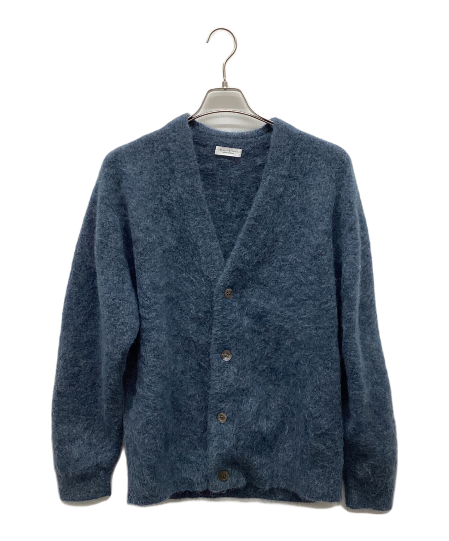 BEAUTY&YOUTH シャギー モヘヤ Vカーディガン BEAUTY&YOUTH UNITED 