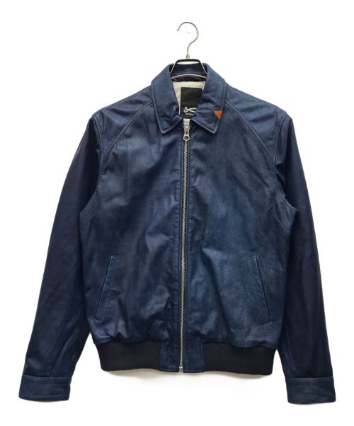 中古・古着通販】Denham (デンハム) レザージャケット ネイビー サイズ