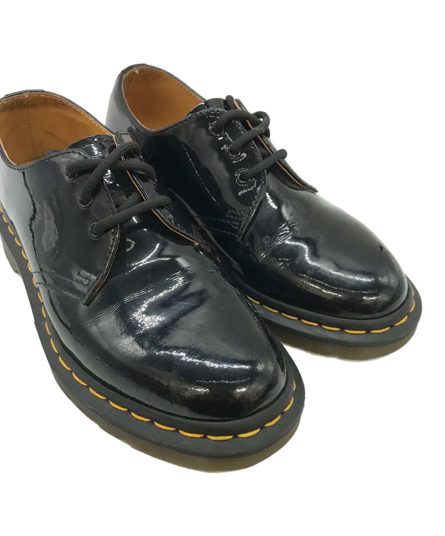 ドクターマーチン エナメル ローファー ブラック uk4 23