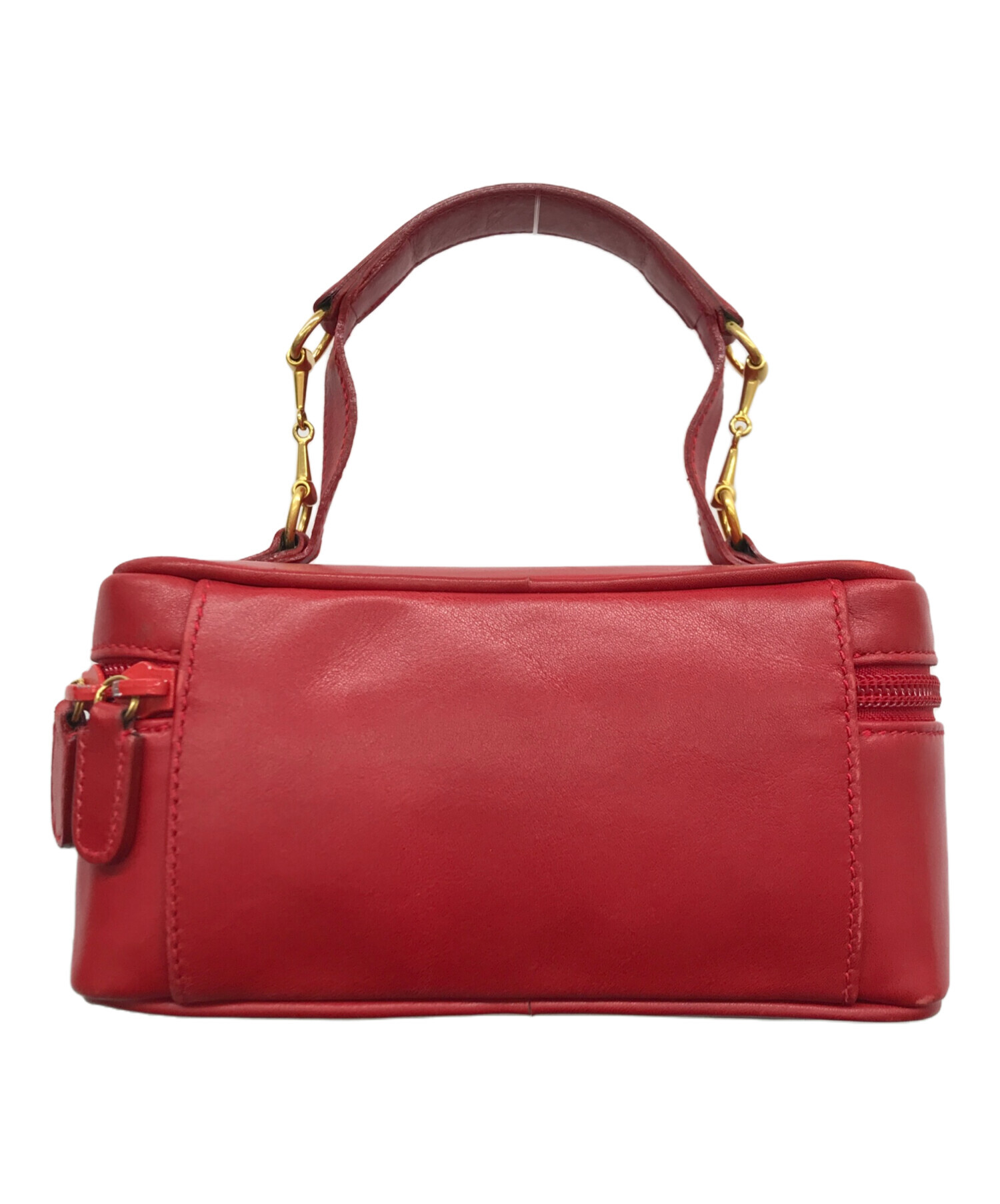 グッチ ホースビット バニティバッグ GUCCI - 【美品】GUCCI レザー ホースビット バニティバッグ