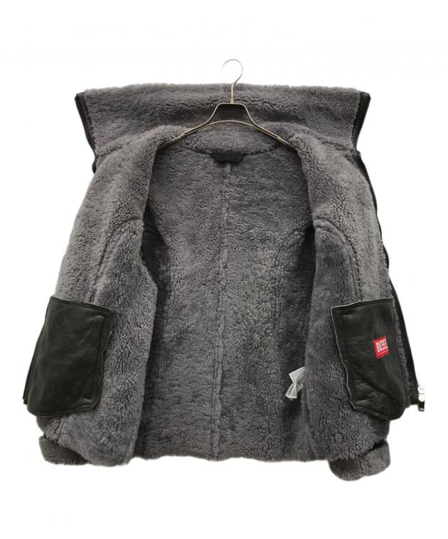 中古・古着通販】DIESEL (ディーゼル) ラムレザームートンジャケット