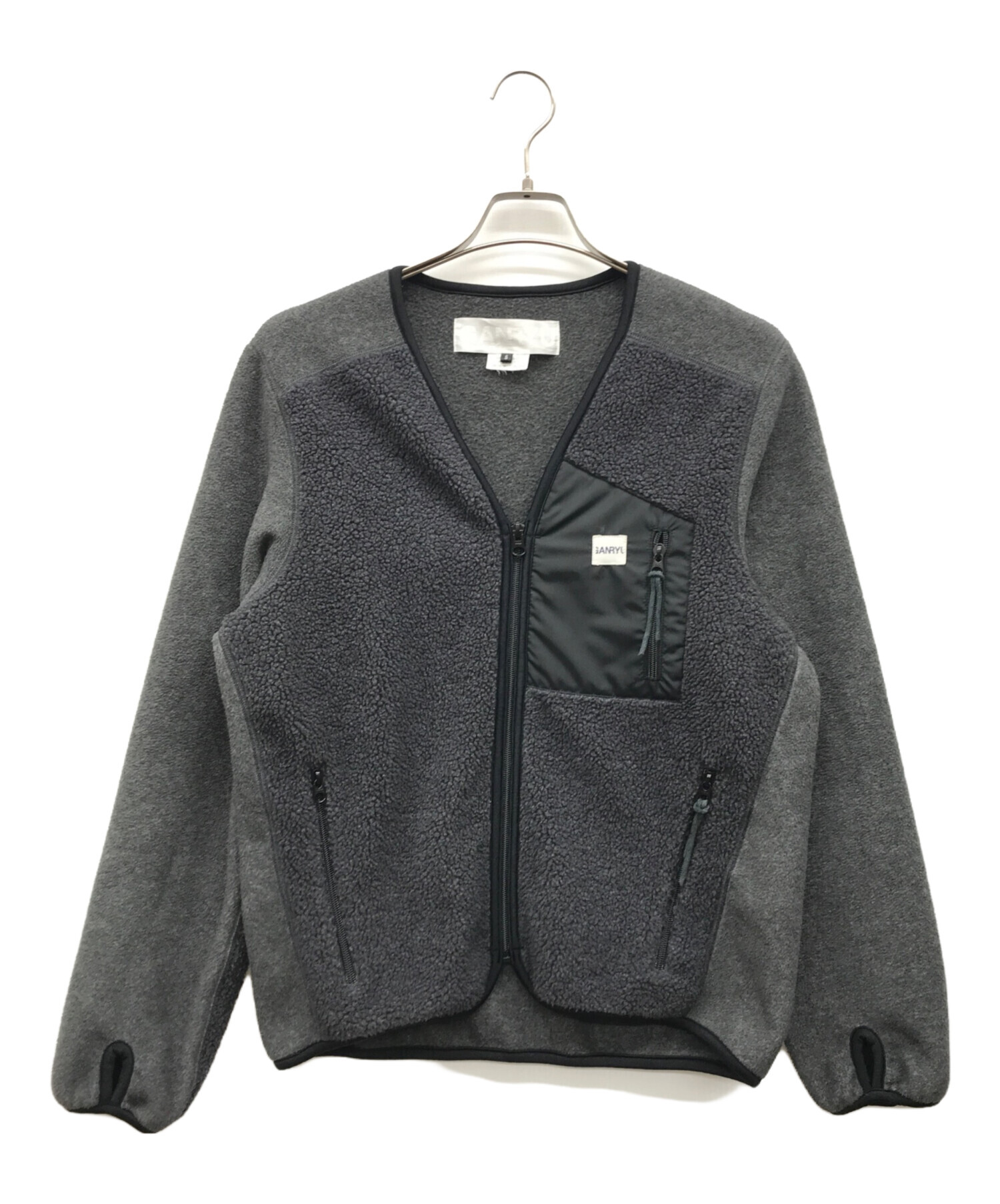 中古・古着通販】GANRYU (ガンリュウ) フリースジャケット グレー 