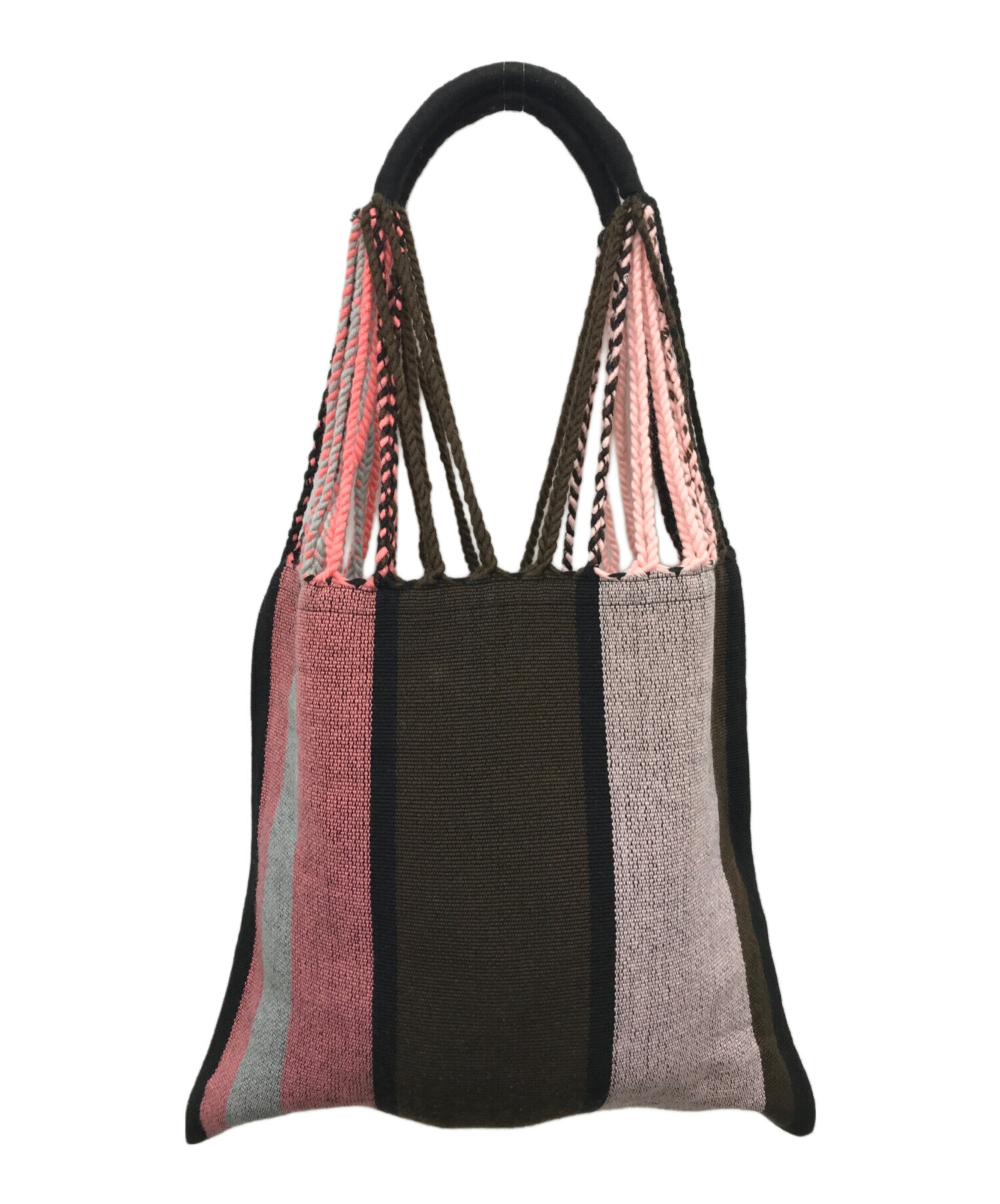 MARNI ハンモックバッグ ピンク ブラウン グレー中古・古着通販 MARNI ハンモックバッグ ピンク ブラウン グレー中古・古着通販